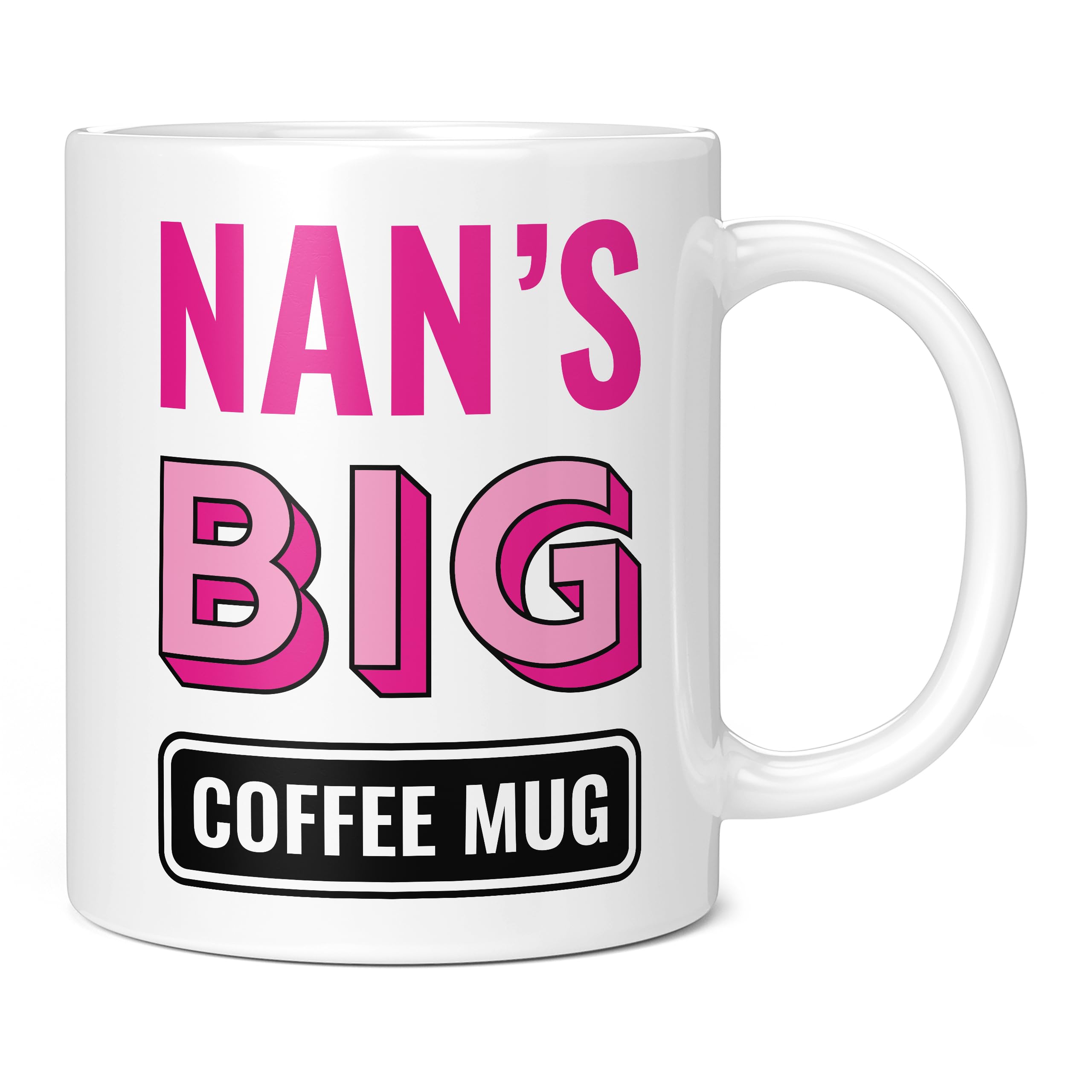 Mug Monster - Nan's Big Coffee Mug, Mother's Day Gift, Birthday Present for Nan, Giant Mugs for Women, Huge Cup Hot Drinks, Oversized Coffee Cup, Extra Large Ceramic Gift