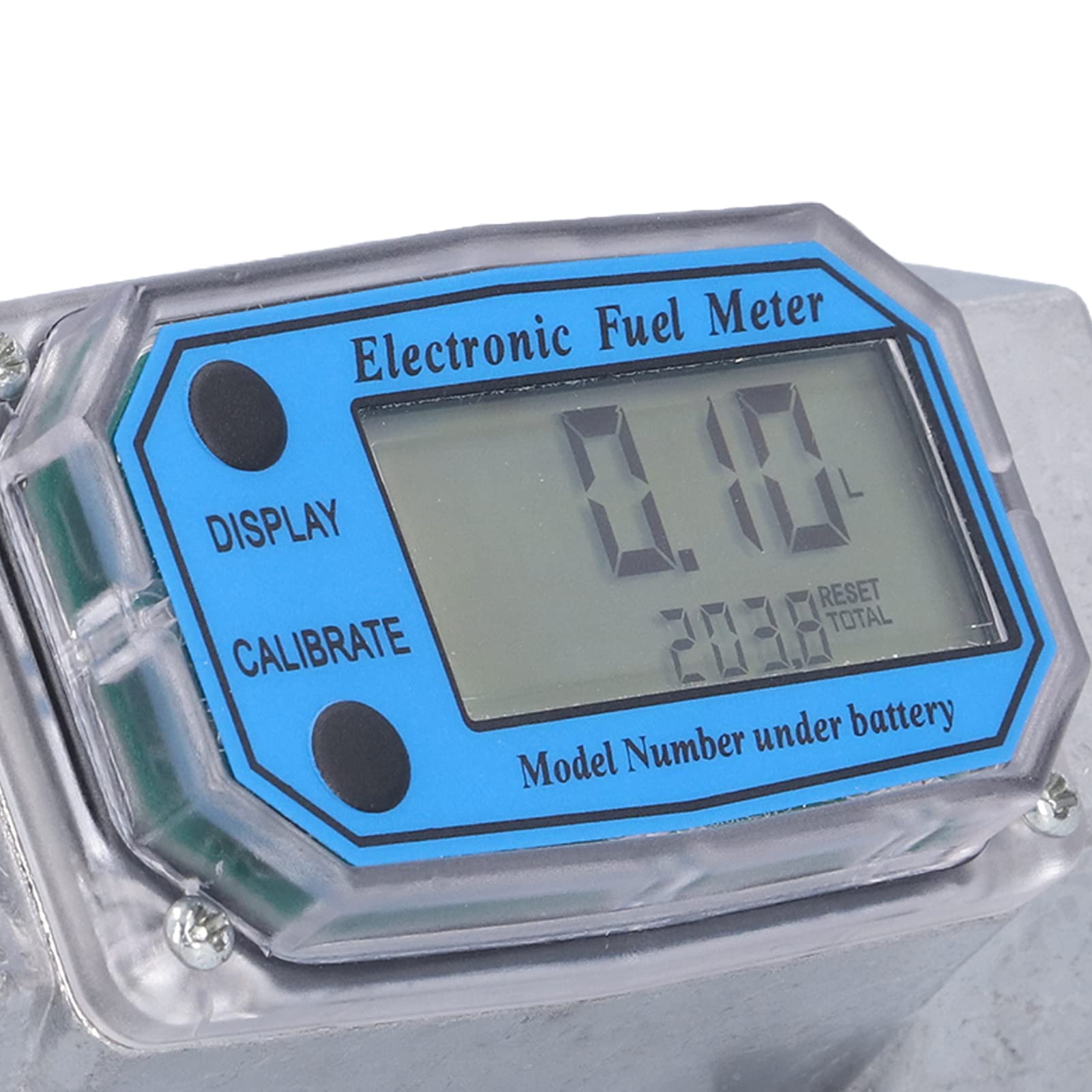 KANASI Medidor de Flujo de turbina, Digital electrónico con Entrada/Salida de 2 Pulgadas para medición de Flujo de líquido Agua Gas Aceite en automatización Industrial
