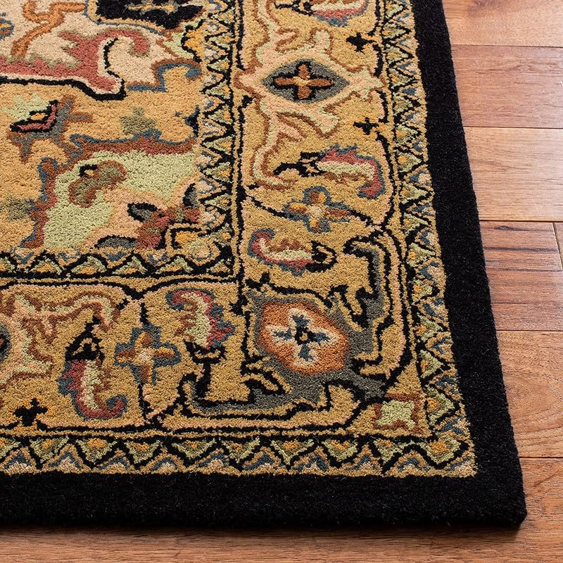 Image of Embossed Handmade GH Wool Thick Geometrical Carpet is a Stylish and Practical Addition to Any Living Room 5X7