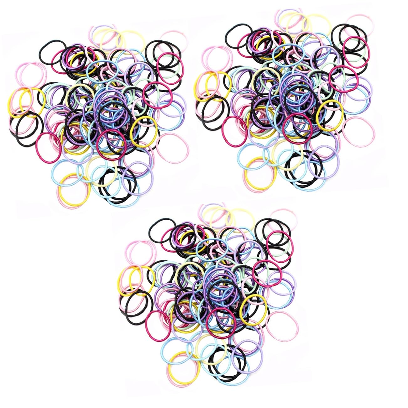Beaupretty 600piezas Coleteros Elásticos Para Niño Niña Set De Multicolor De Anillos Para Cabello Accesorios Para Peinados Infantiles
