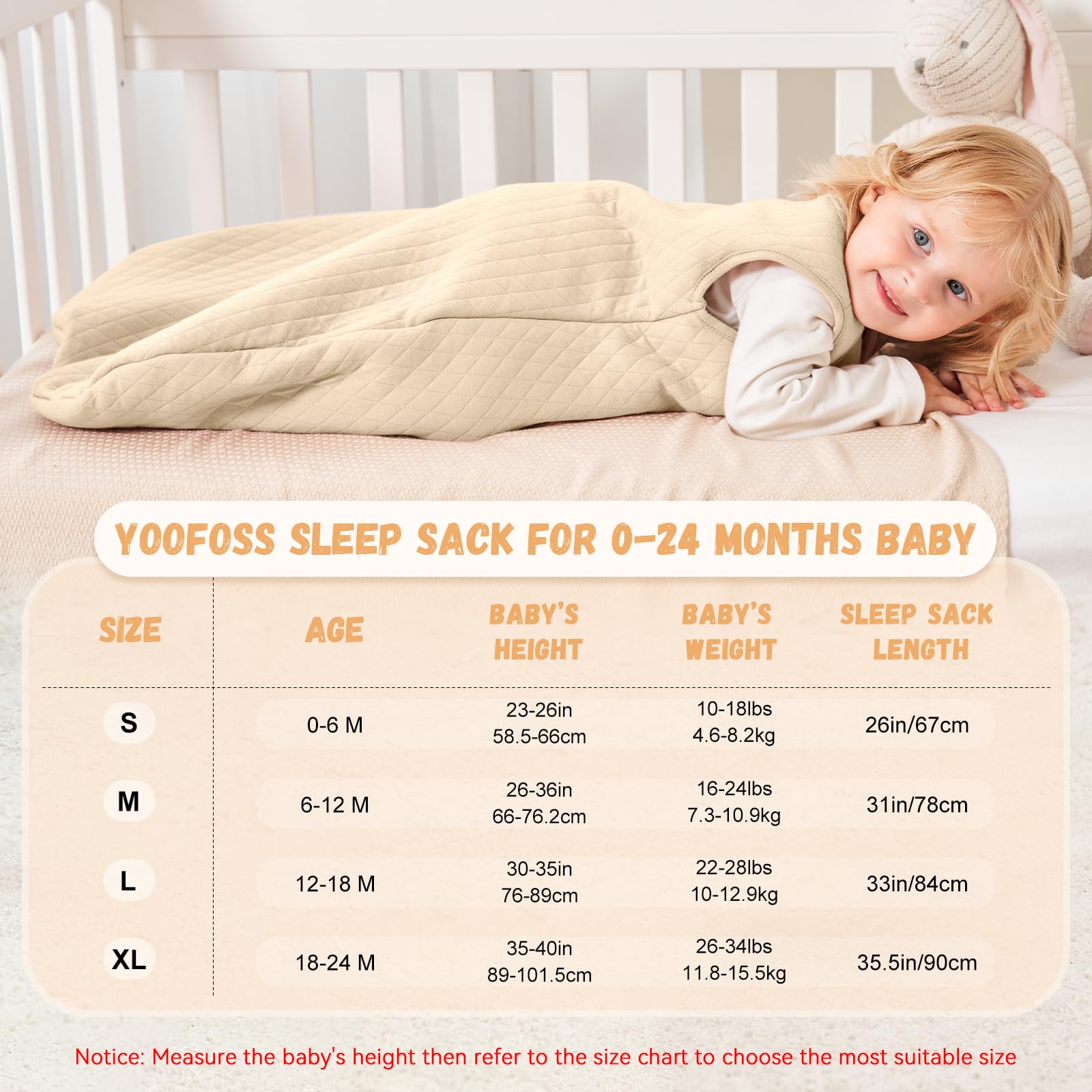 Mosebears Babyslaapzak voor de winter, 2,5 TOG, 100% katoen