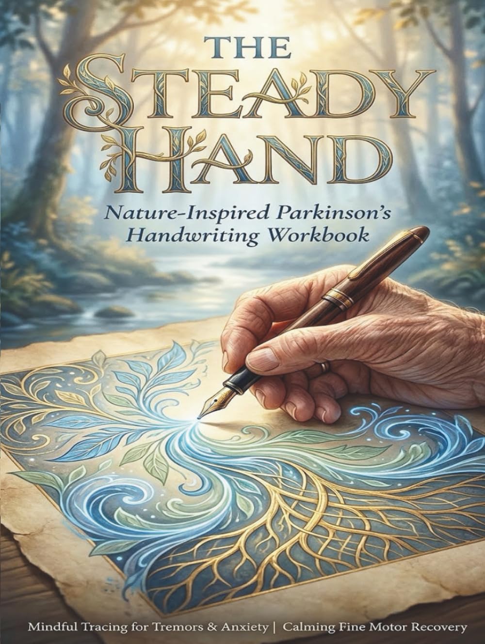 THE STEADY HAND: Nature-Inspired Parkinson’s Handwriting Workbook: Weighted Line Tracing for Essential Tremor & Anxiety | Large Print Handwriting ... Shaky Hands, Motor Recovery & Stress Relief