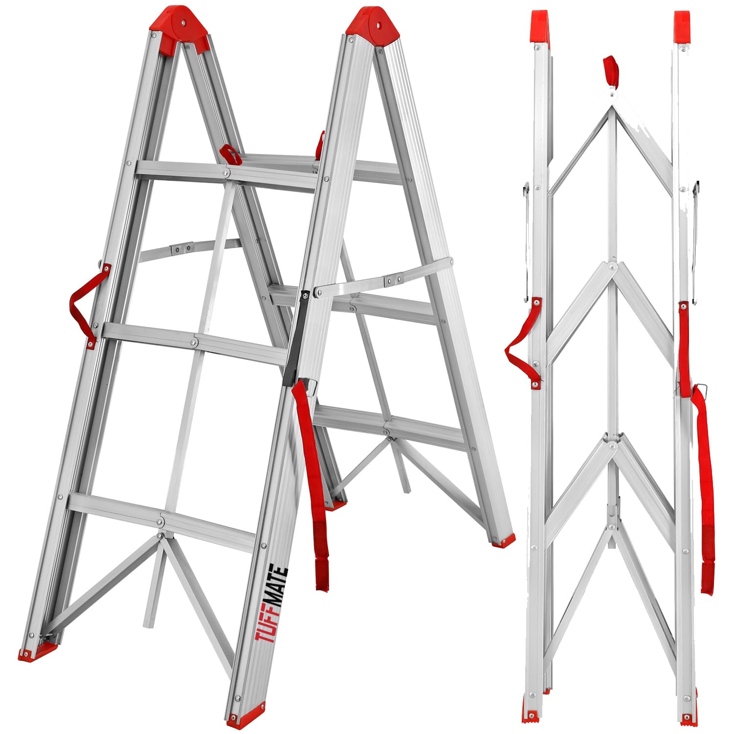 3 Step Ladder Foldable Folds In Half Easy To Store Away Lightweight