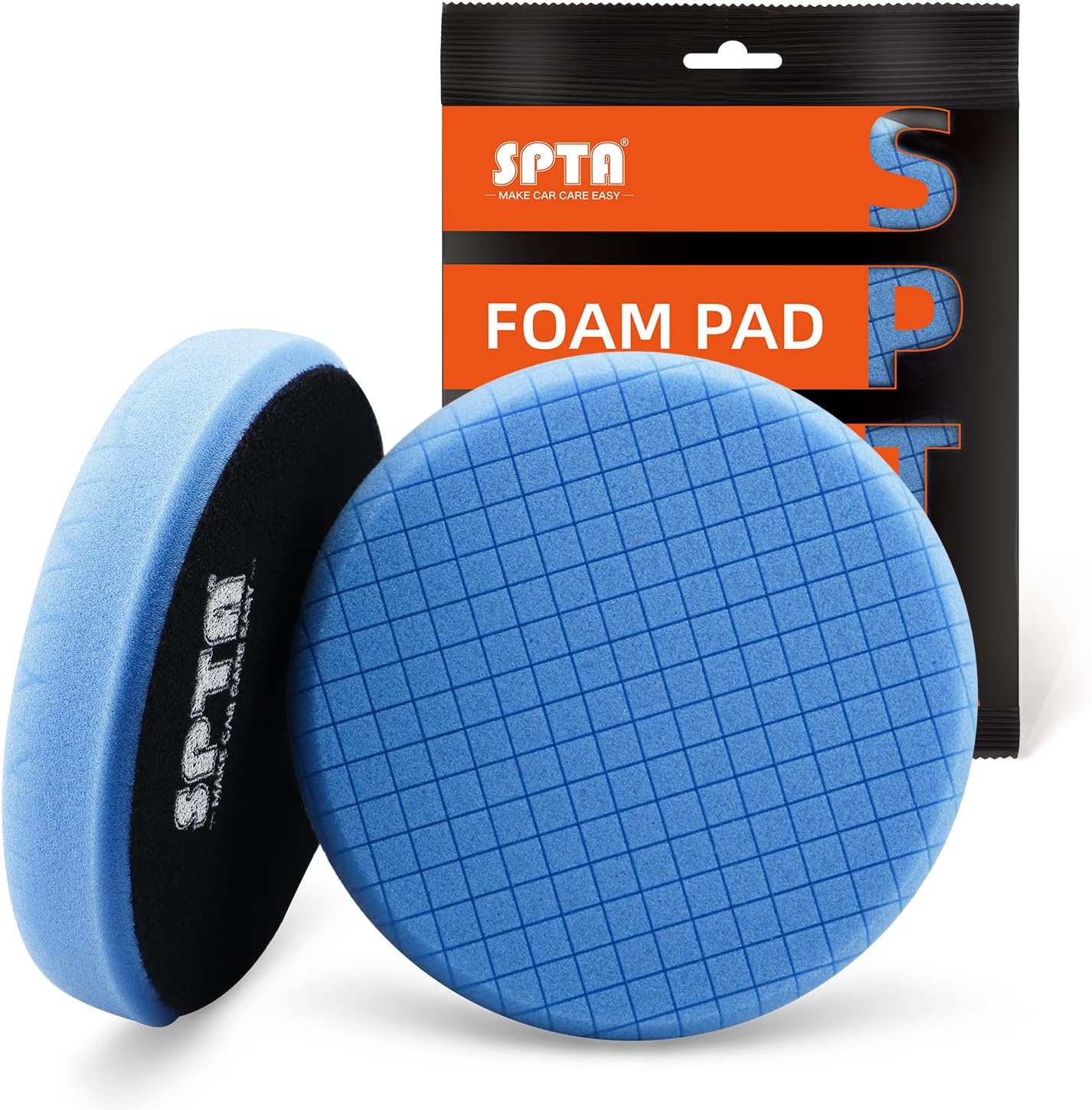 Blue Polish Pad, Buffing Polishing Pads, SPTA 1Pc 5.5 Inch Face for 5 Inch 125mm Backing Plate Compound Buffing Sponge Pads for Car Buffer Polisher Compounding, Polishing and Waxing-FPTSS5B : Automotive