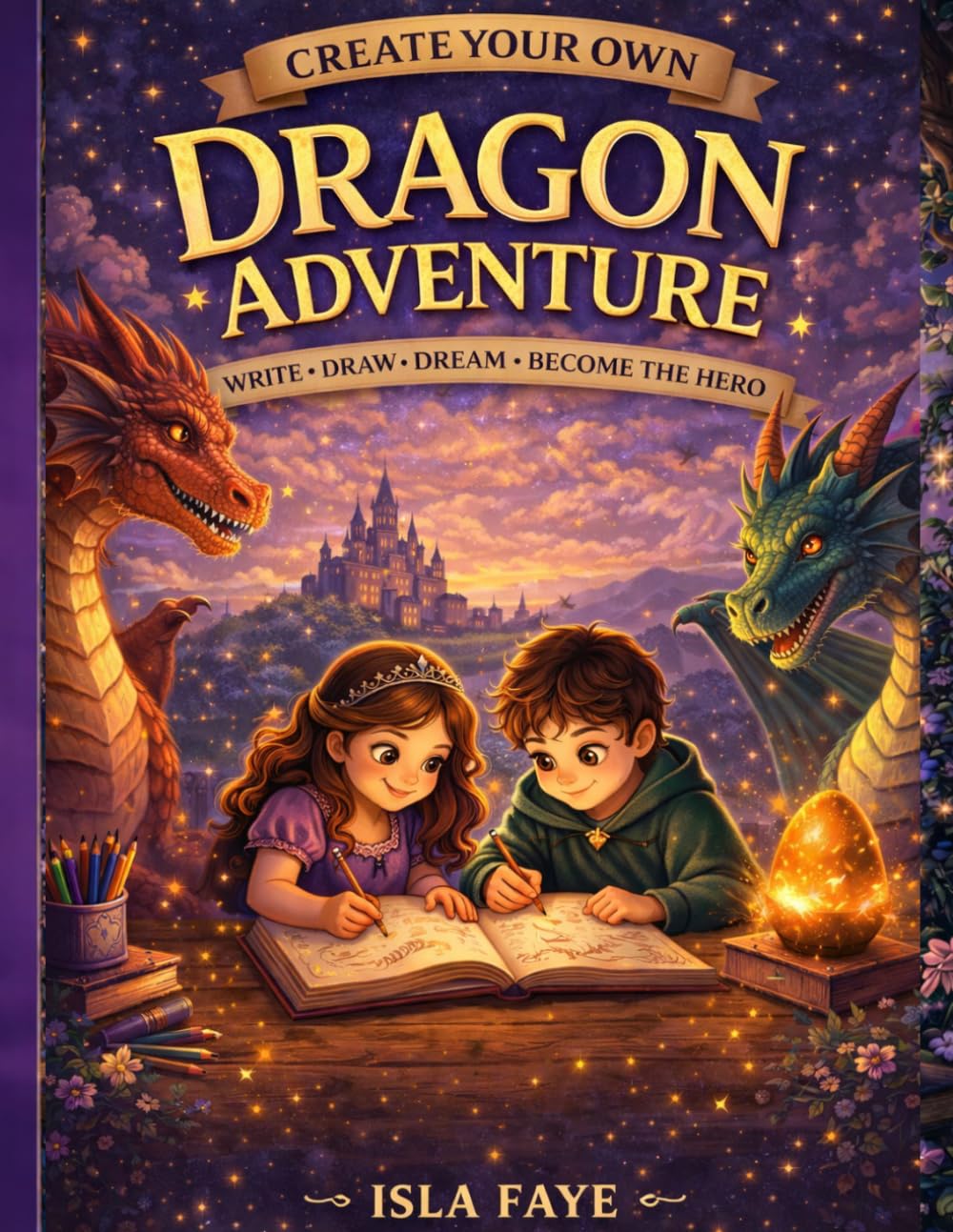 Create Your Own Dragon Adventure: A Creative Drawing and Storytelling Book for Kids: Create the story. Keep the magic.