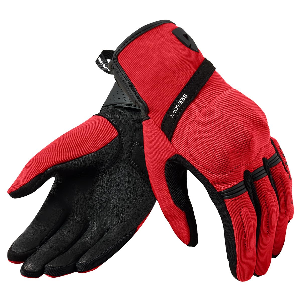REV'IT! Revit Mosca 2 Guanti da moto da donna, rosso/nero, L