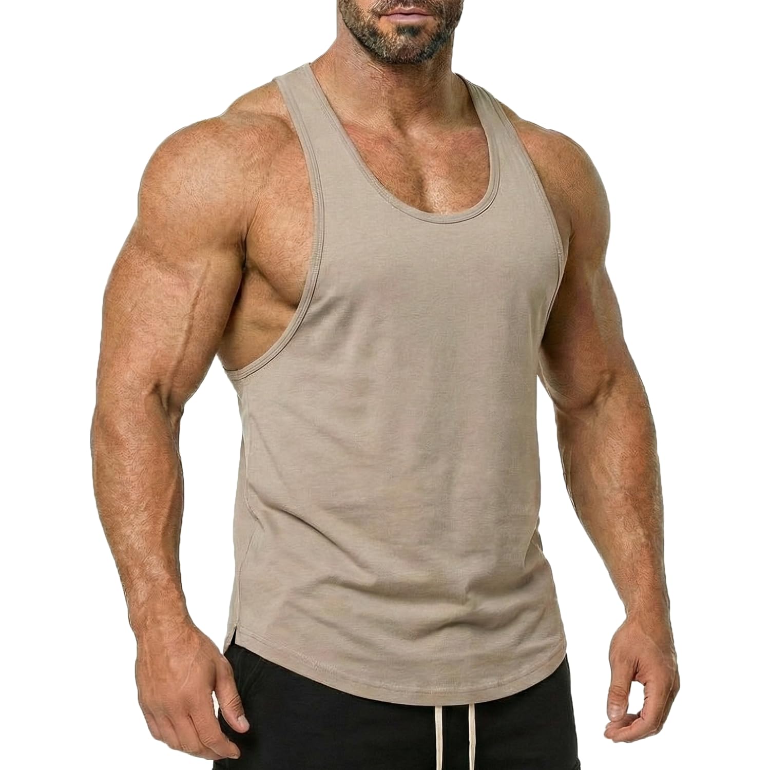 Magiftbox Men's Muscle Gym Workout Stringer Tank Tops Bodybuilding Fitness T-Shirts T01