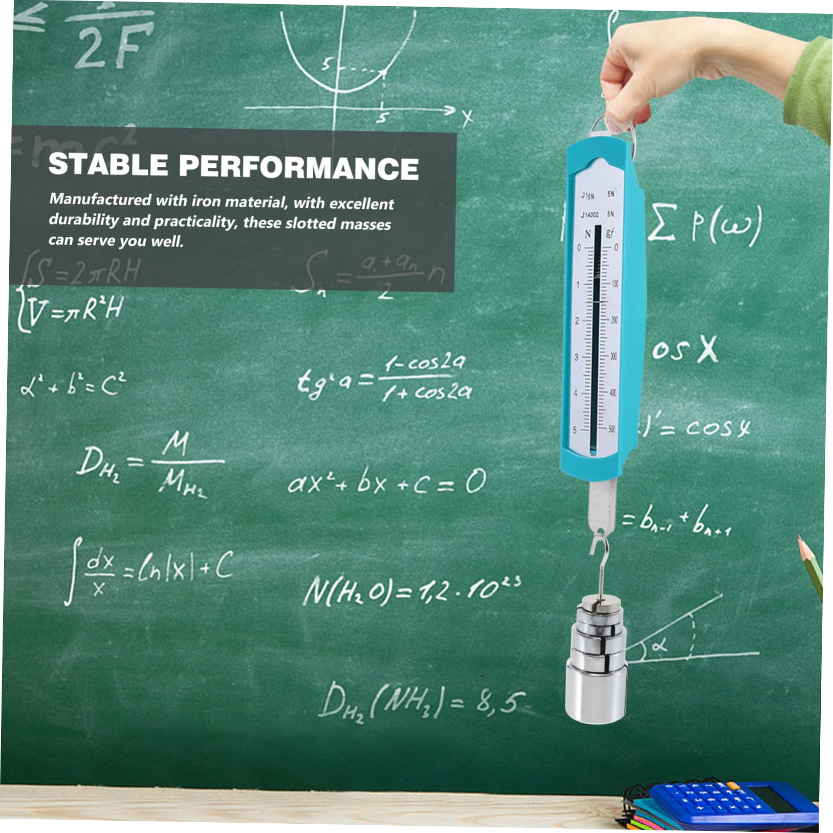 1 Set codice fessura in metallo set di pesi a fessura barella per per uomo masse di ferro fessurate masse scanalate di fisica apparato di laboratorio