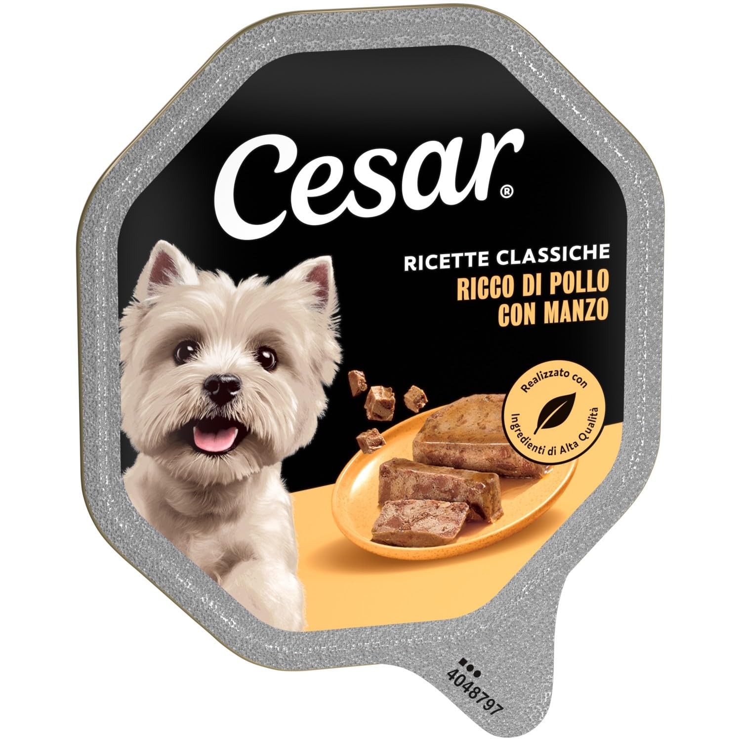 Cesar Ricette Classiche Cibo per Cane, con Pollo e Manzo Saporiti, 150 g, 14 Vaschette