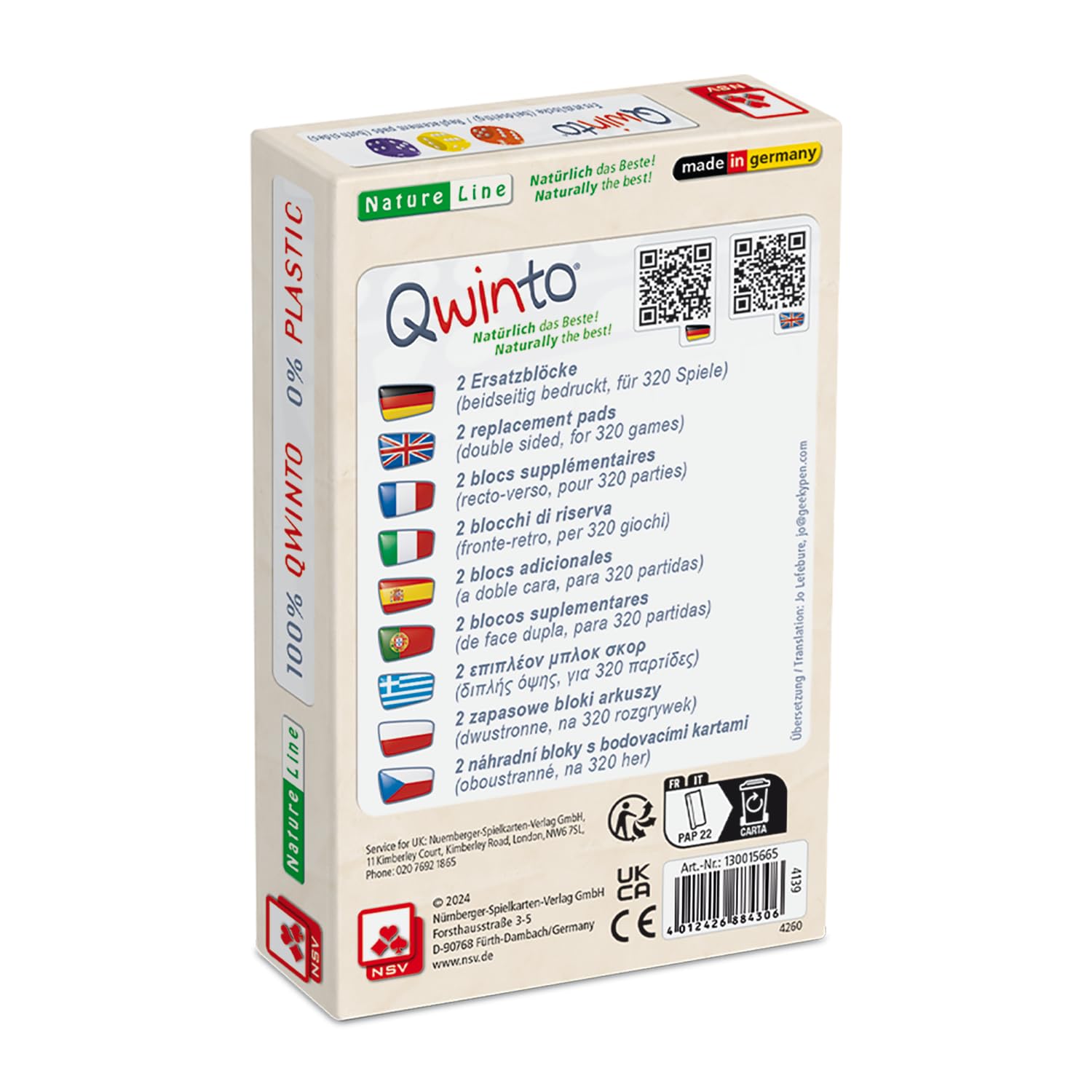 QWINTO NATURELINE - ERSATZBLÖCKE