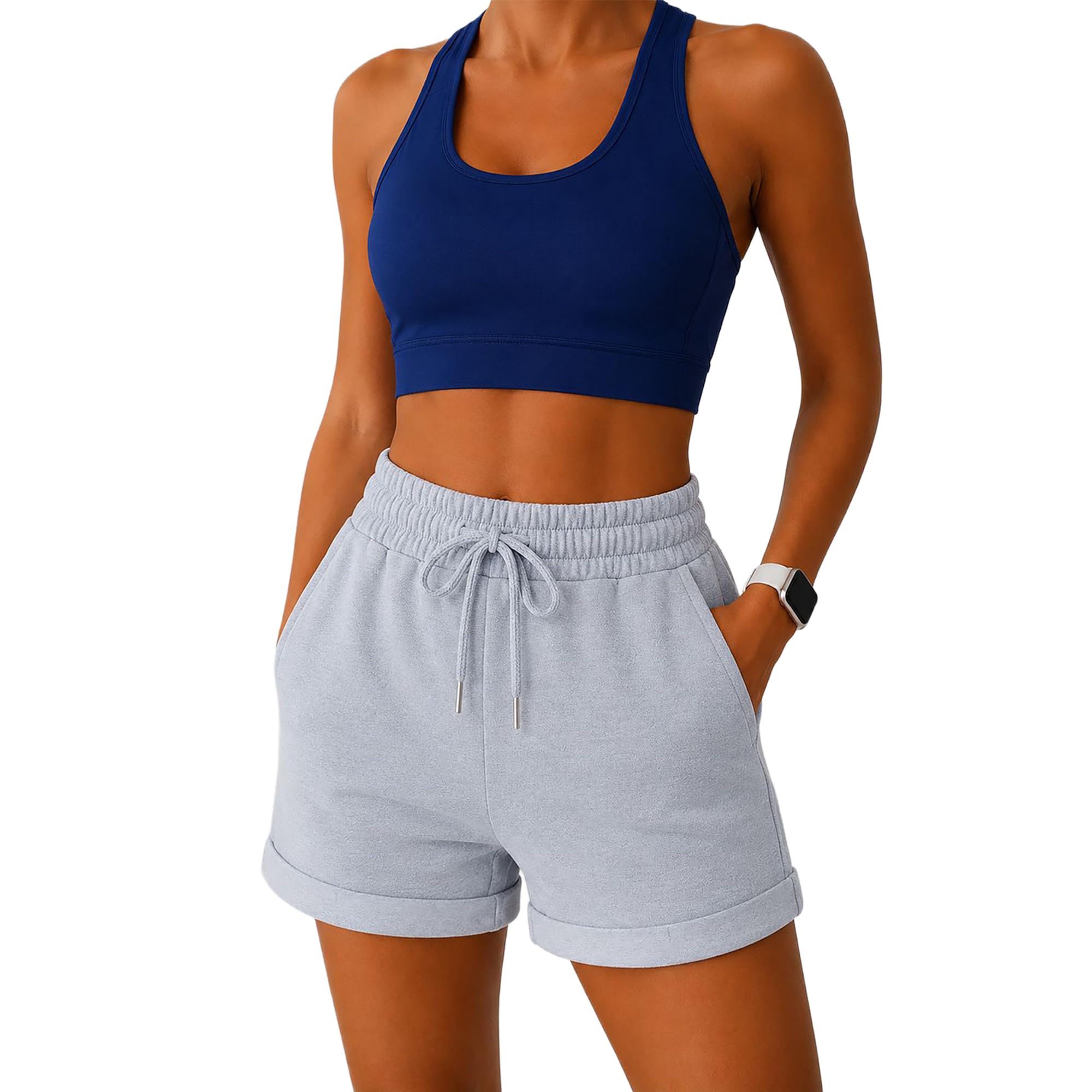 Smith & Solo Kurze Hose Damen - Shorts Sommer Hosen, Laufhose Kurz Sporthose, Trainingshose Sportshorts Women Laufshorts