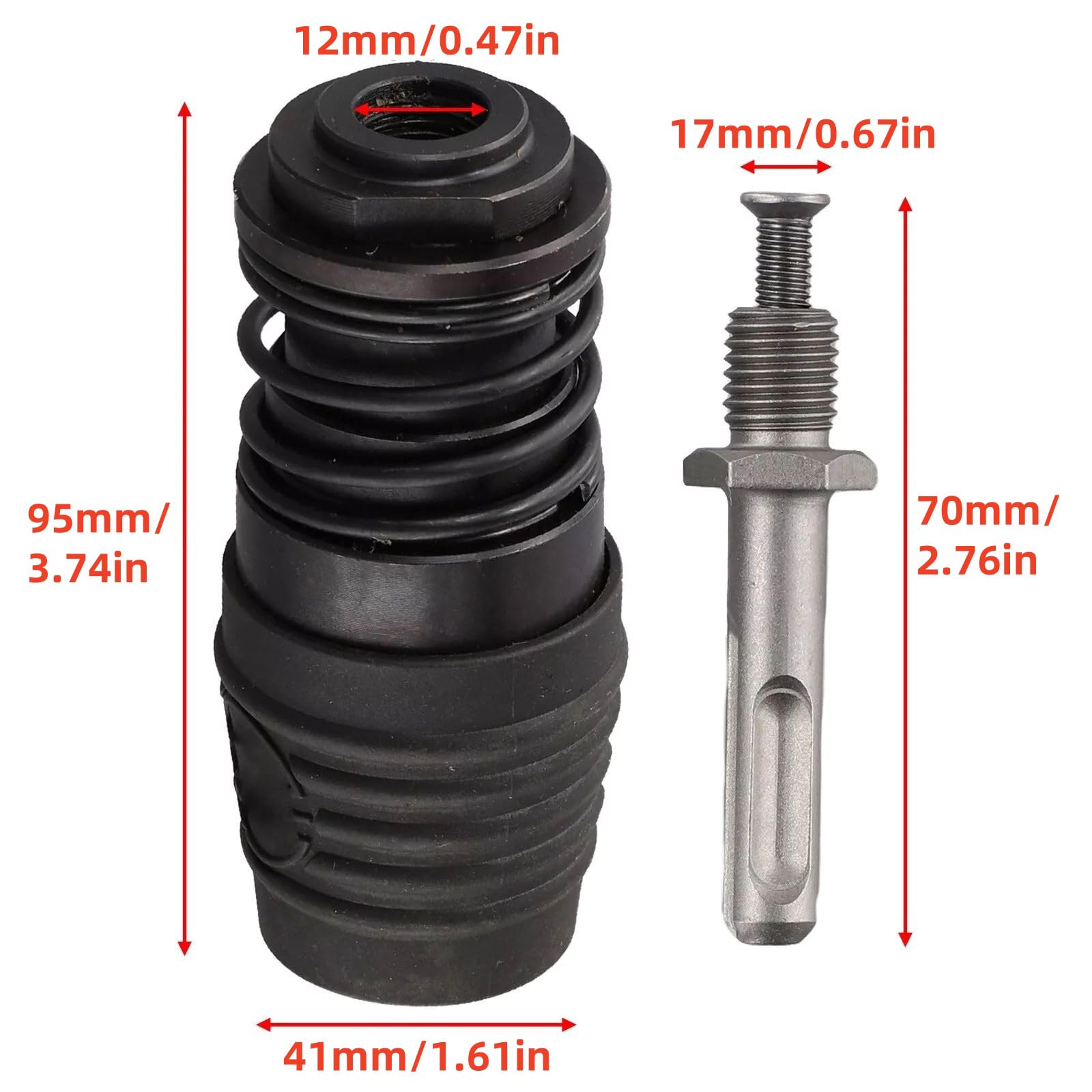 Elektryczny adapter wiertarki udarowej ze zdejmowanym 1/2 x 20 UNF SDS gwintowany plus śruba SDS Plus na SDS Max konwerter uchwytu
