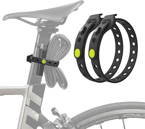 BONE Bike Strap Lite (paquete de 2), correas para portabicicletas, correa estabilizadora de rueda de silicona ajustable y sin arañazos para