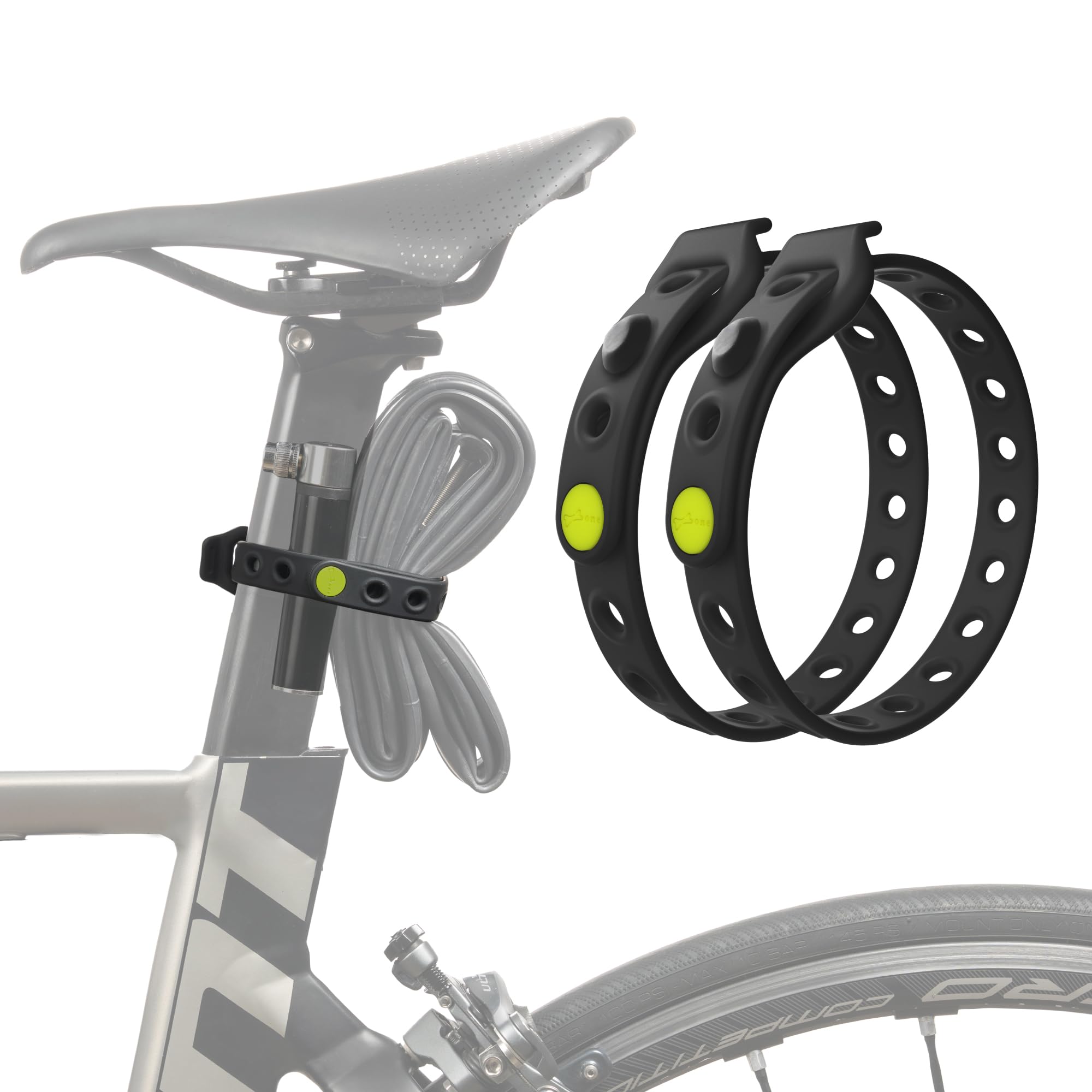 BONE Bike Strap Lite (2 Packs), Bicycle Rack & Wheel Stabilizer Straps