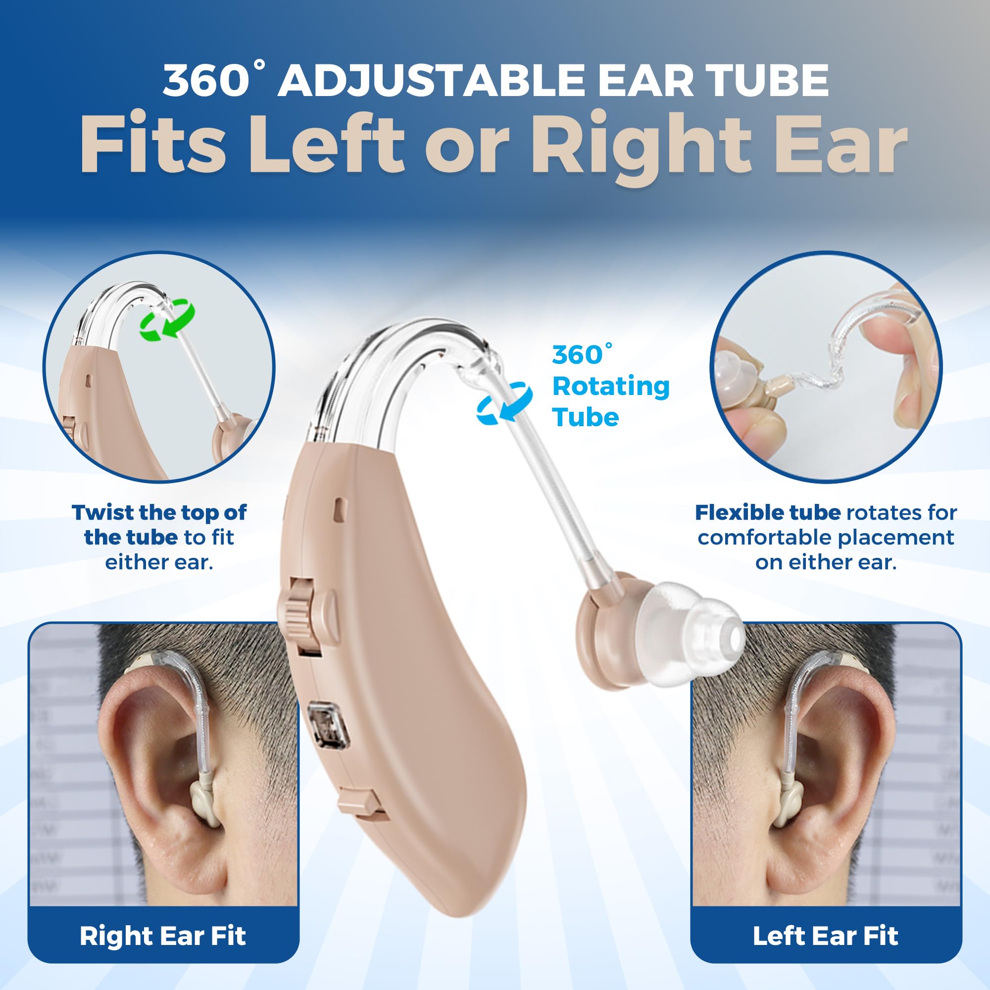 MEDca Amplificateur auditif d'oreille numérique de haute qualité RECHARGEABLE BTE