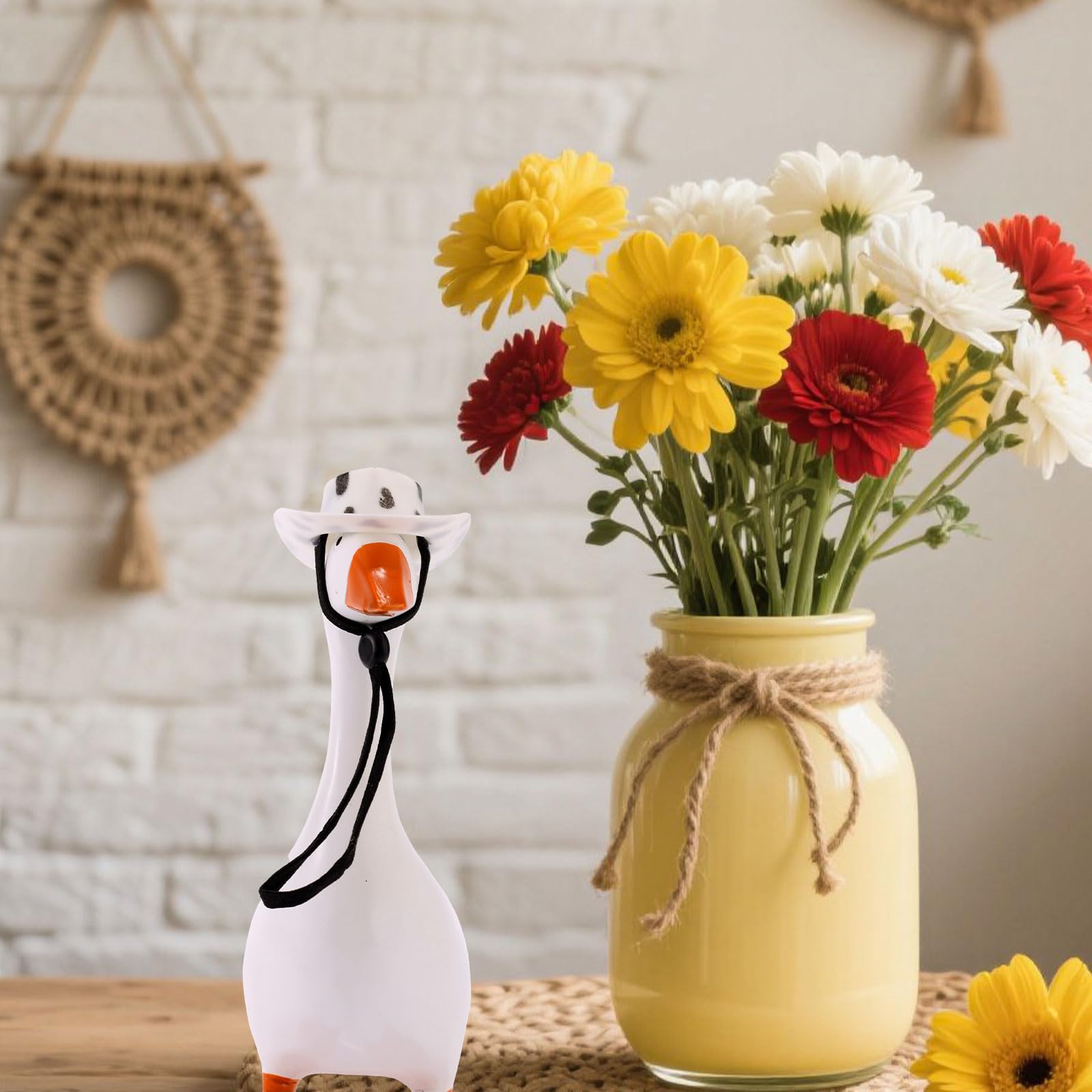 Lyreh 6pcs Mini Desk Goose Headwear, 7 Inches Magnetic Goose Outfit Magnetic Statue Keychain Costume Mini Hat for Desk Decoration - Image 3