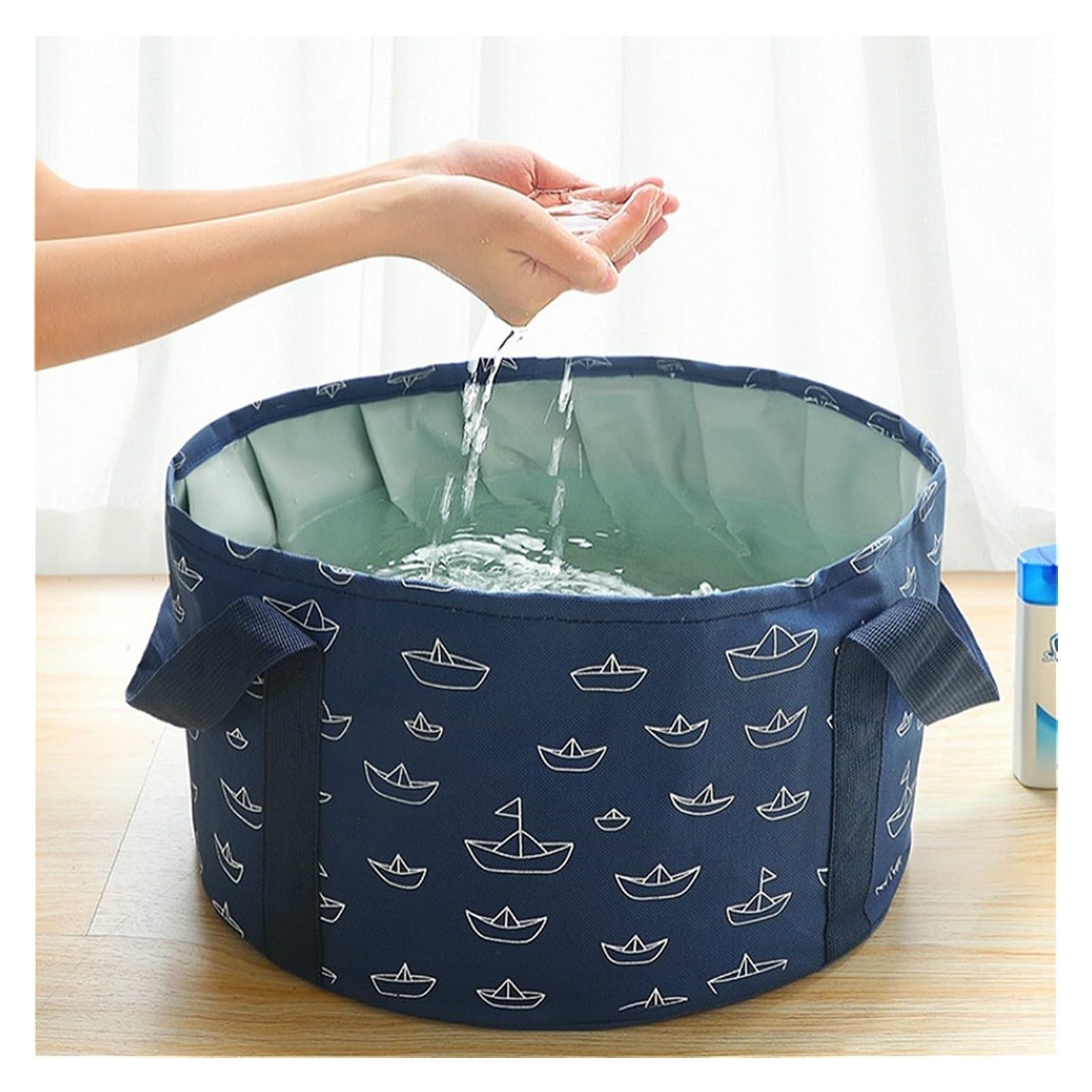 Składana umywalka na wodę Przenośna podróżna beczka do kąpieli stóp Umywalka na pranie Outdoor Camping Wash Wanna do warzyw Wiadro Kosze /72