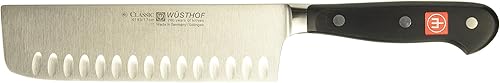 WÜSTHOF Cuchillo Nakiri clásico de 7 pulgadas con borde hueco
