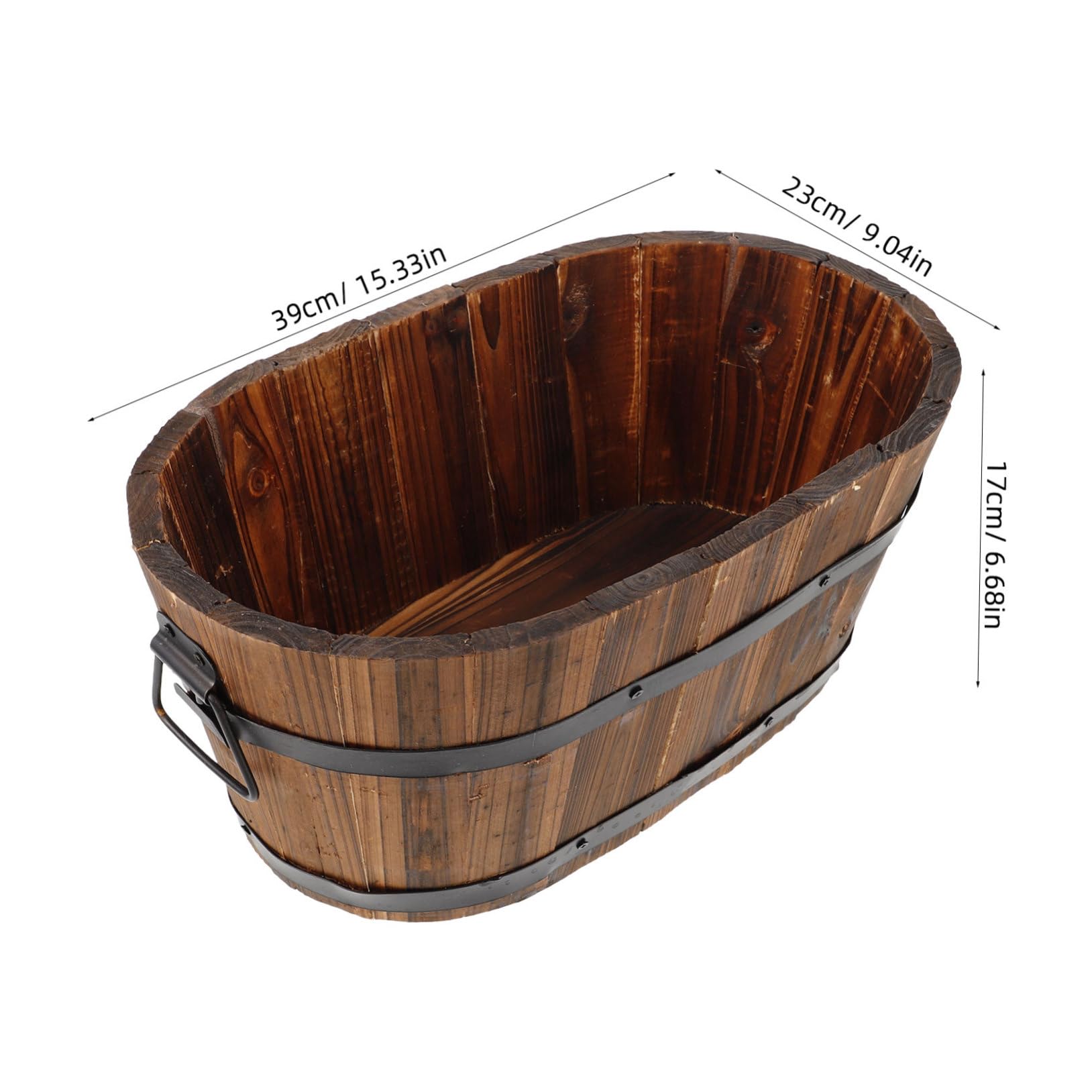 Jardinière en Bois Traité Anti-Corrosion pour Jardin Extérieur - Bac à Légumes Rectangulaire Petit Format