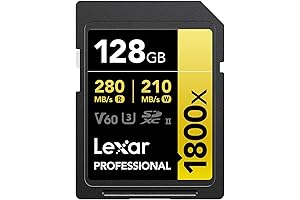 Lexar Professional 1800x UHS-II SDXC Memory Card (Gold Series) - 128GB