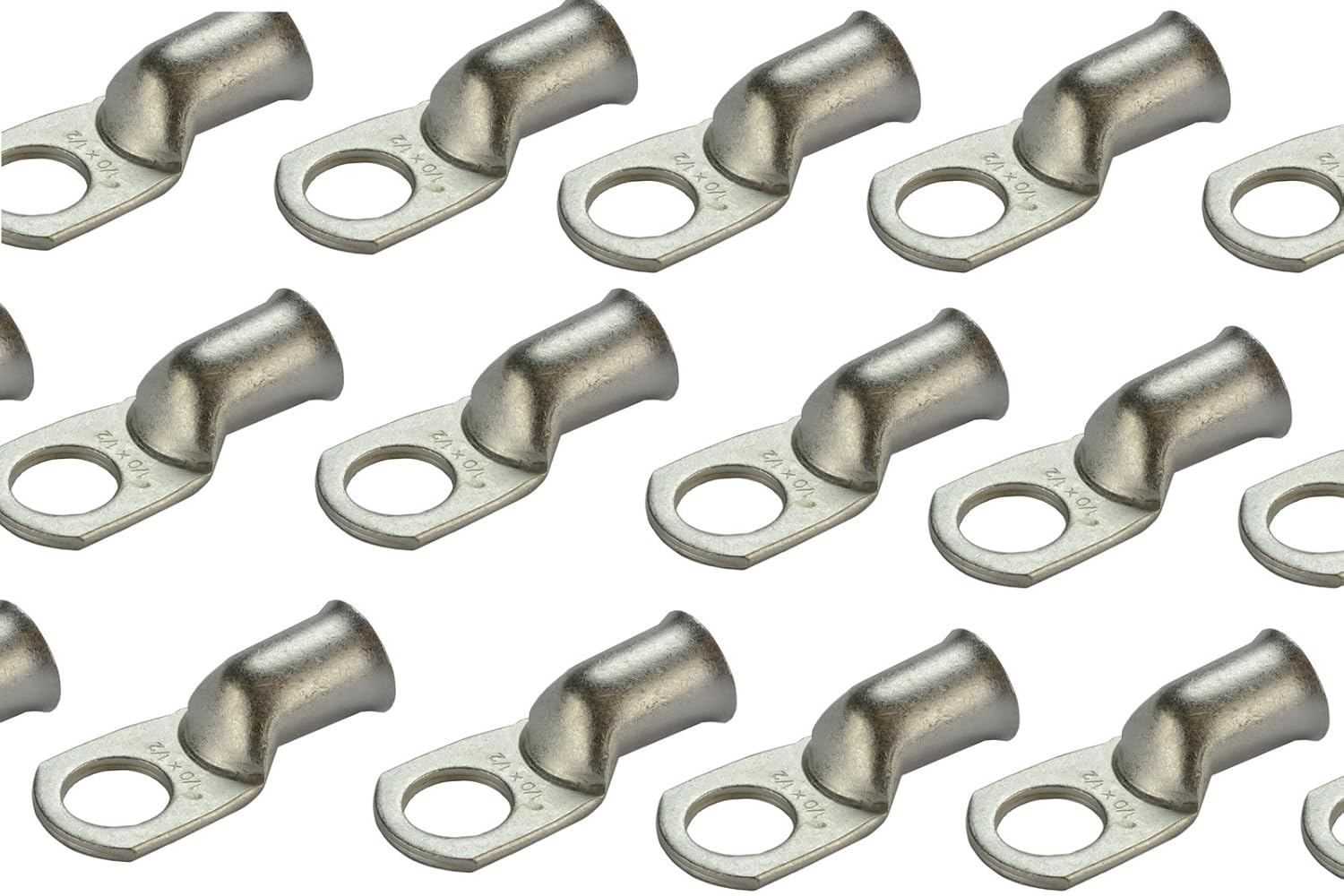 TEMCo 100 Pack Tinned Copper Battery Cable Ends 1/0 AWG