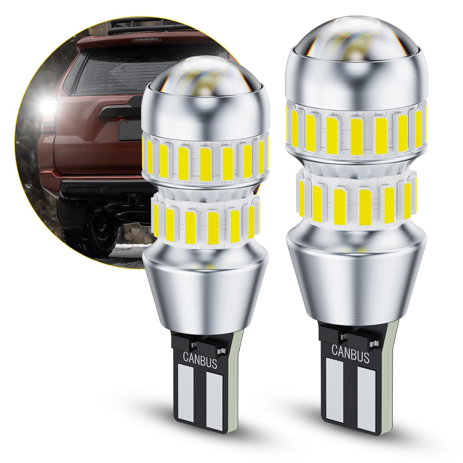 AUXITO 921 LED Bulb Reverse Lights for 2006-2024 Toyota 4runner, 6000K Super Bright White 912 906 904 916 T15 W16W LED Reverse Light Bulb Backup Lights, Pack of 2