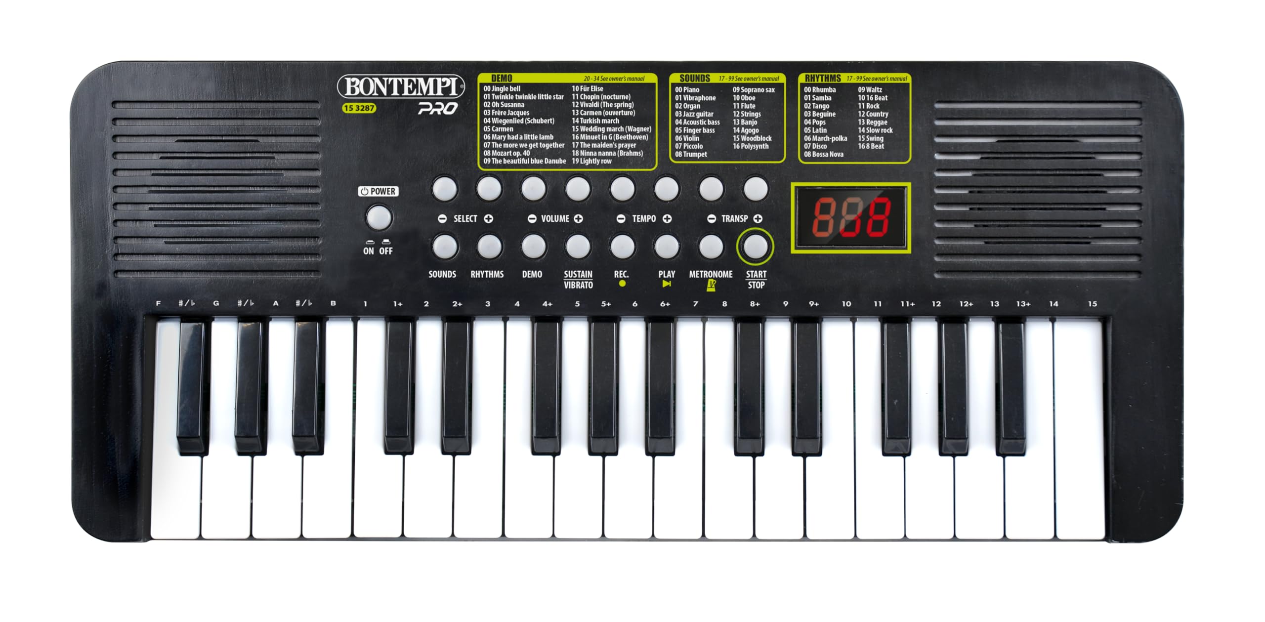 BONTEMPI - Klawiatura elektroniczna 32 klawisze z wyświetlaczem