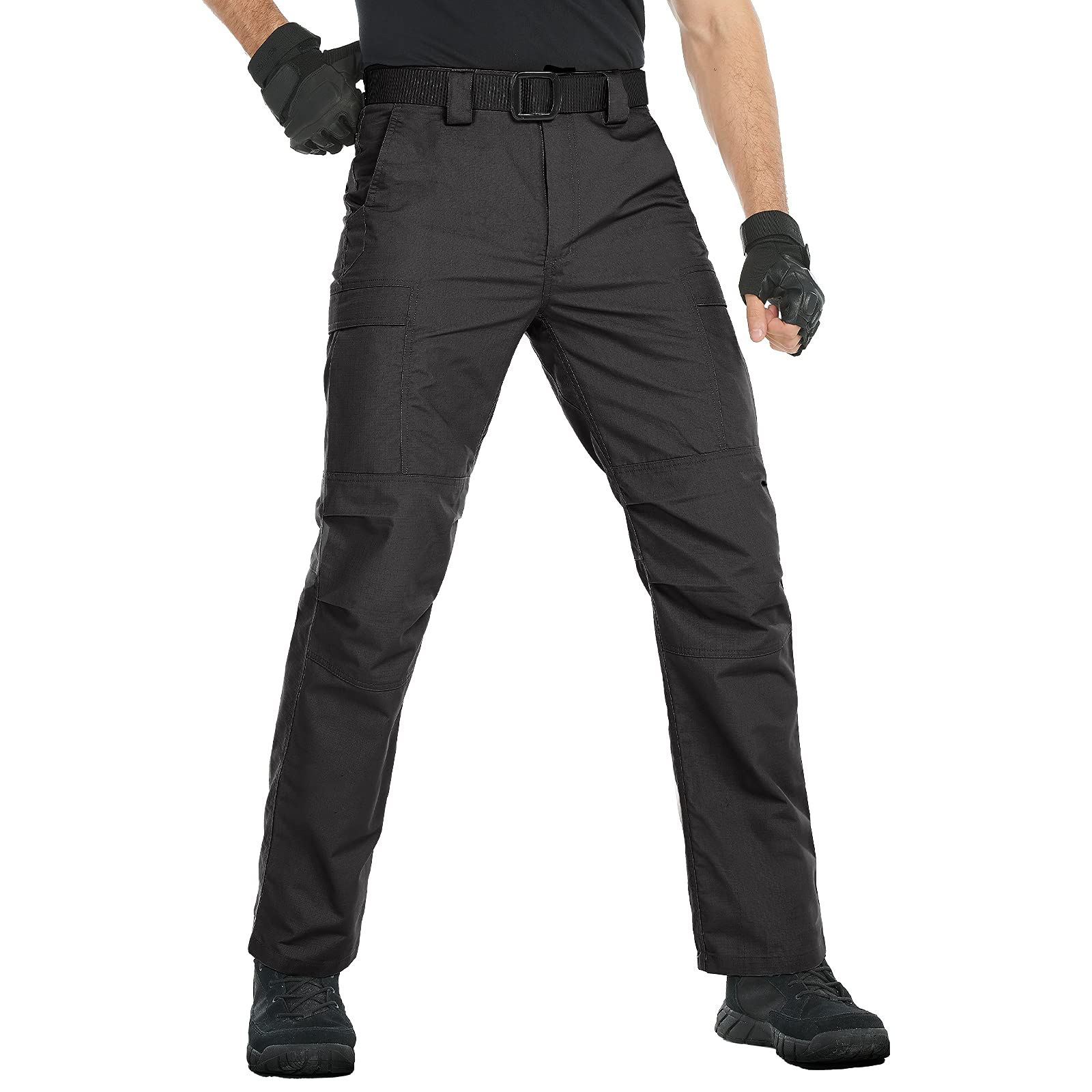 Men's Outdoor Multi-Pocket Trousers Teflon Durable Cargo Work Trousers Water Repellent Tactical Pant Four Seasons Hiking Climbing Trousers