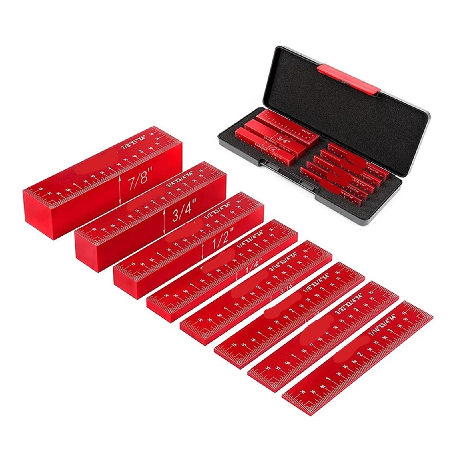 Gauge Block, Blocks Height Gauge Set Precision Aluminum for Table Saw Accessories Woodworking Markings Ruler