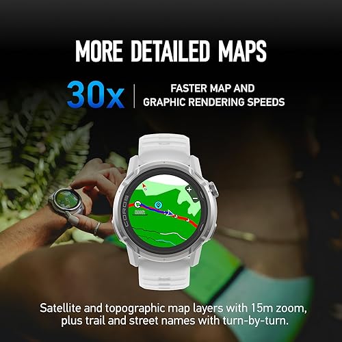 Miniatura 5 de Reloj COROS APEX 4 (42mm) 1.2" Pantalla Táctil MIP, mapas globales con navegación paso a paso, 34 días de duración de batería, pines de voz