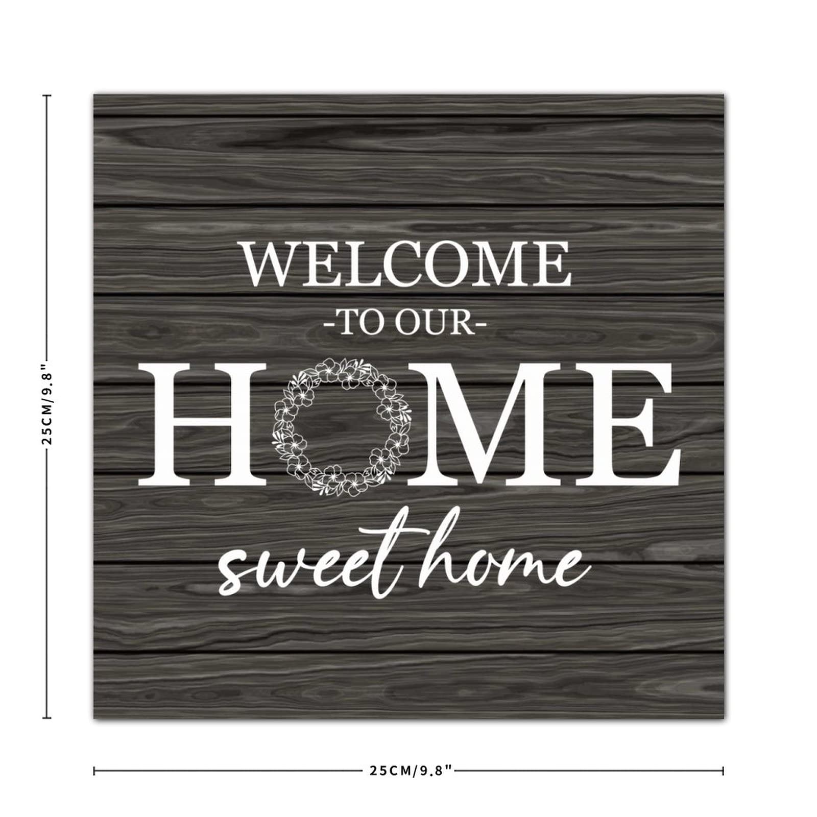 Targa A Cuore In Legno "Welcome To Our Second Home" Per Caravan E Camper - Decorazione Rustica 10x9 Cm - 5
