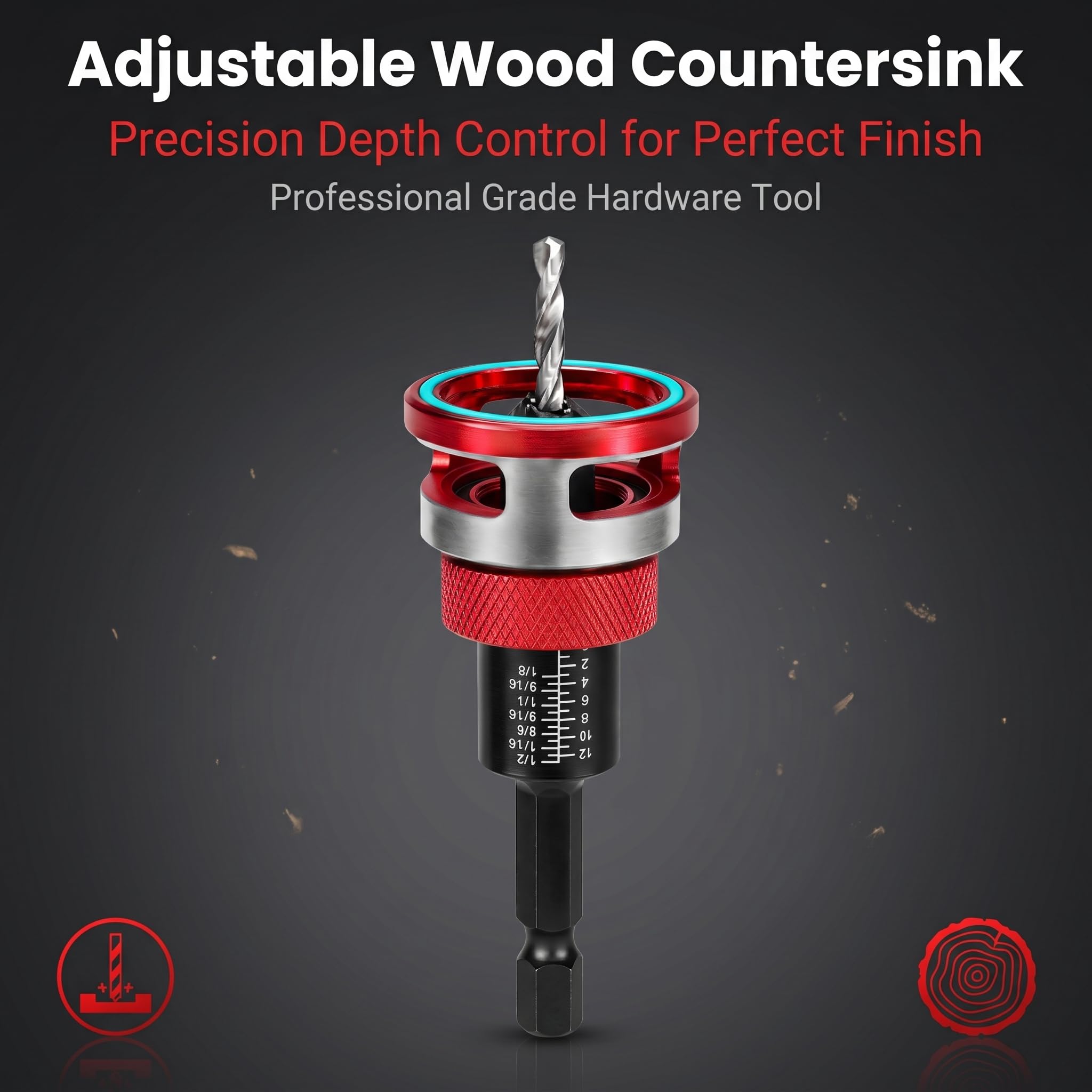 Countersink Drill Bit Set - 7 Piece Woodworking -5
