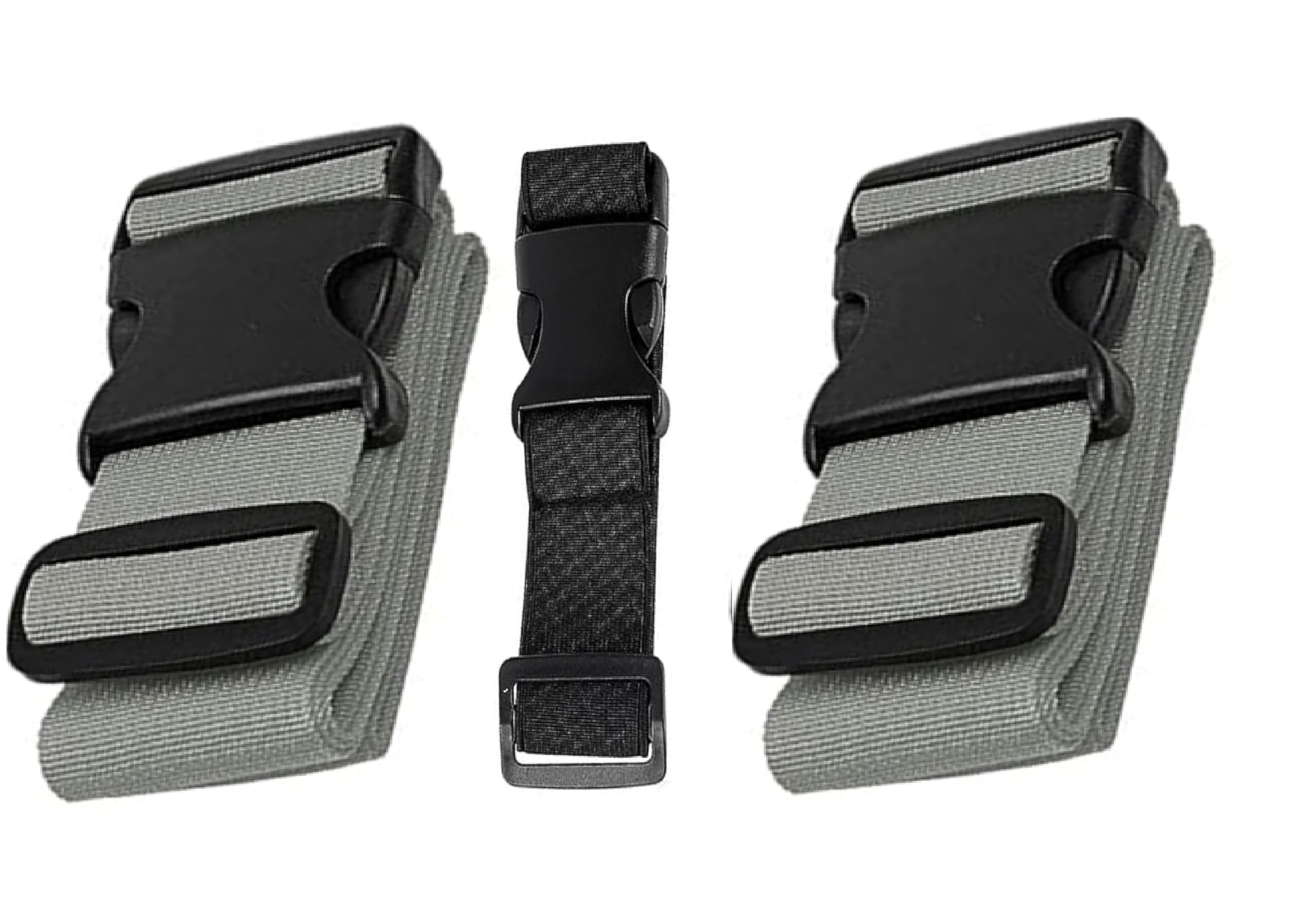 Heavy Duty Luggage Straps for SUITCASES and TROLLEYS 2" X6.5FT + 1 ADD A Baggage Belt (1"X20") (TRSANSPORTATION Security) Pack of 3 (Grey)-image-45