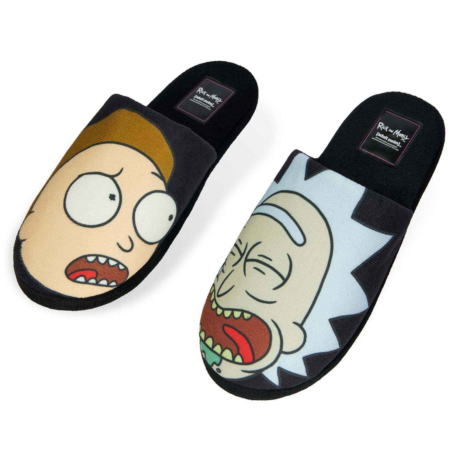 Rick and Morty Men's Funny Slippers, Funny Slippers, Novelty Gift Idea Humorous Sizes 7-11