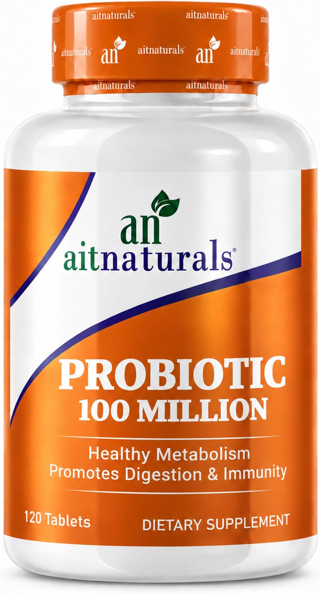 Aitnaturals Probiotic Acidophilus 100 Million CFU – 120 Tablets | Supports Digestive Health, Promotes Gut & Intestinal Balance, Boosts Immune Function, Reduces Bloating, Enhances Nutrient Absorption