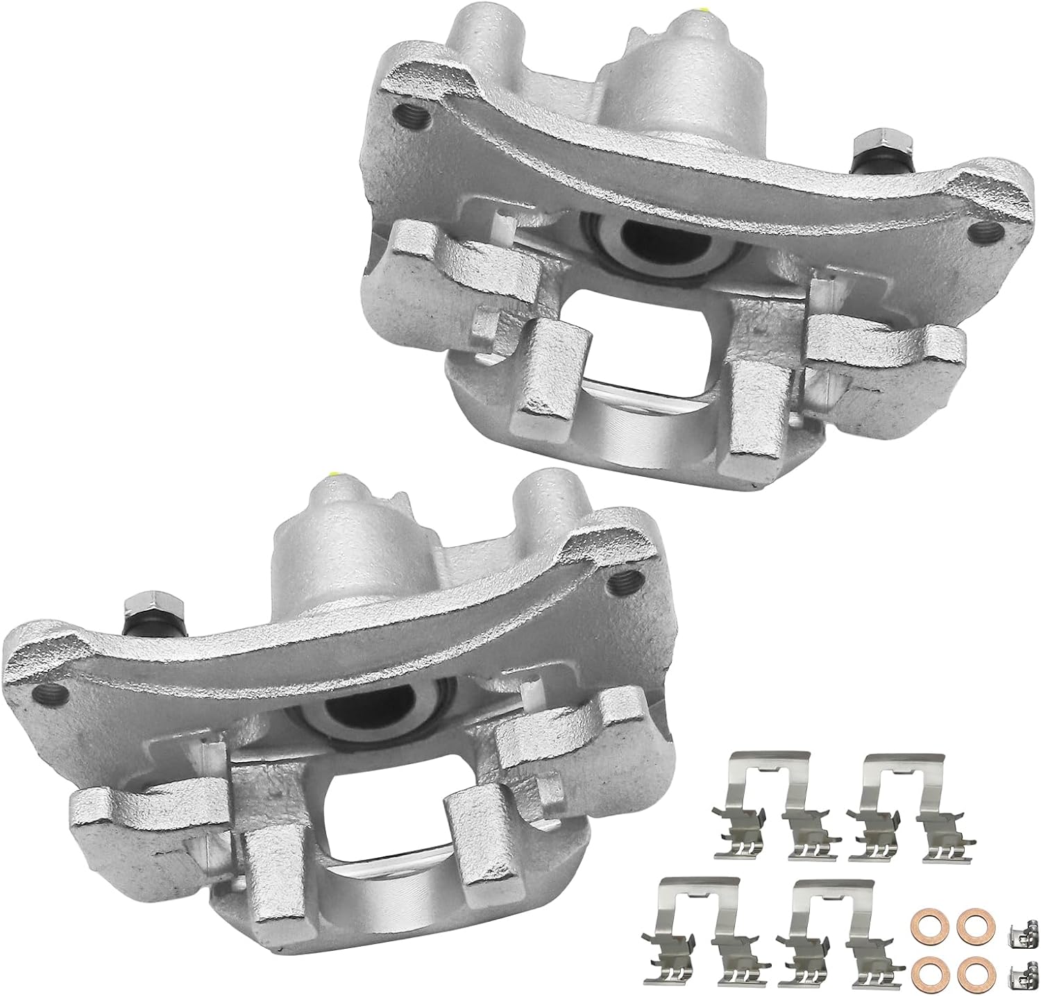Rear Brake Caliper with Bracket Compatible with Toyota Highlander 2001 2002 2003 L4/V6 2.4L/3.0L AWD Only, Rear Driver and Passenger Side Disc Caliper Assembly Replace 19-B2685B 19-B2684B, 2PCS