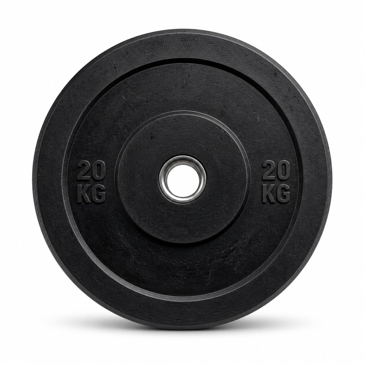 Rubber Weight Plates Barbell Discs Bumper Plates for Dumbbell Bars, Gym Strength Training, Deadlifts, Squats, Weight Lifting Workout Plates 5kg 10kg 15kg 20kg 25kg (Black, Pack of 1 (20kg))