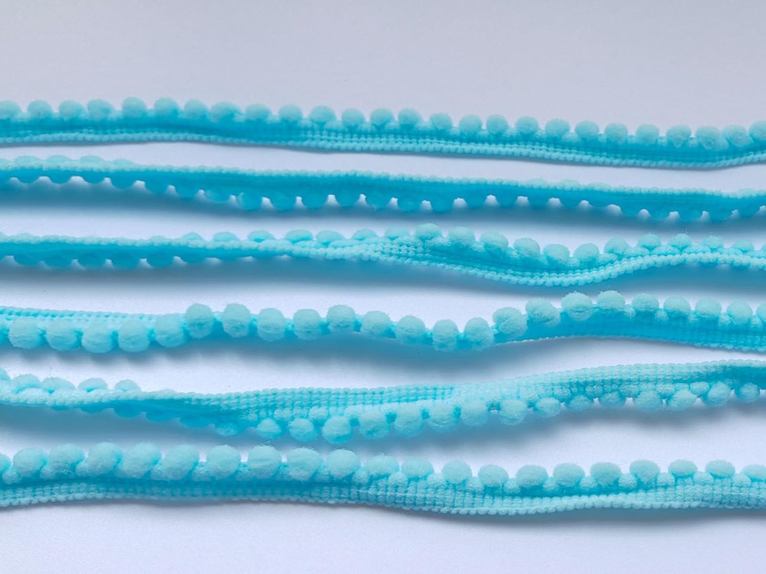 Mini Pom Pom Trim 8 Yards 5mm Ball Fringe Trim for Sewing Accessory Decoration DIY Crafts (Light Blue 1741) image 4