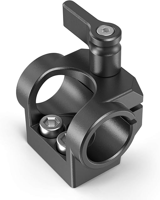 SMALLRIG 15mm Rod Clamp Single Camera Rod Mount for 15mm Rods Support System, EVF Mount, LCD Light, Microphone Mounts -1995