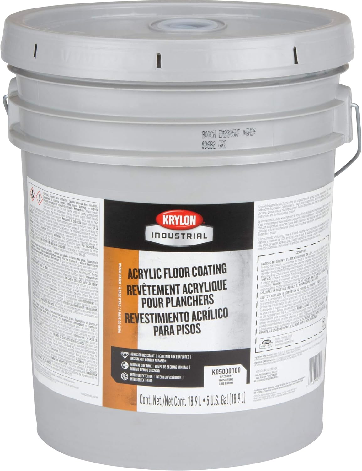 Krylon Industrial Coatings K0500 Gray Gloss Acrylic Enamel Paint 5