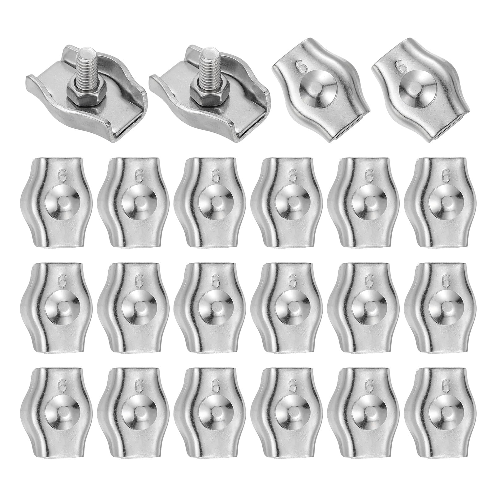 Serre-câble inox 304 M6 anti-glissement pour câble acier 5mm