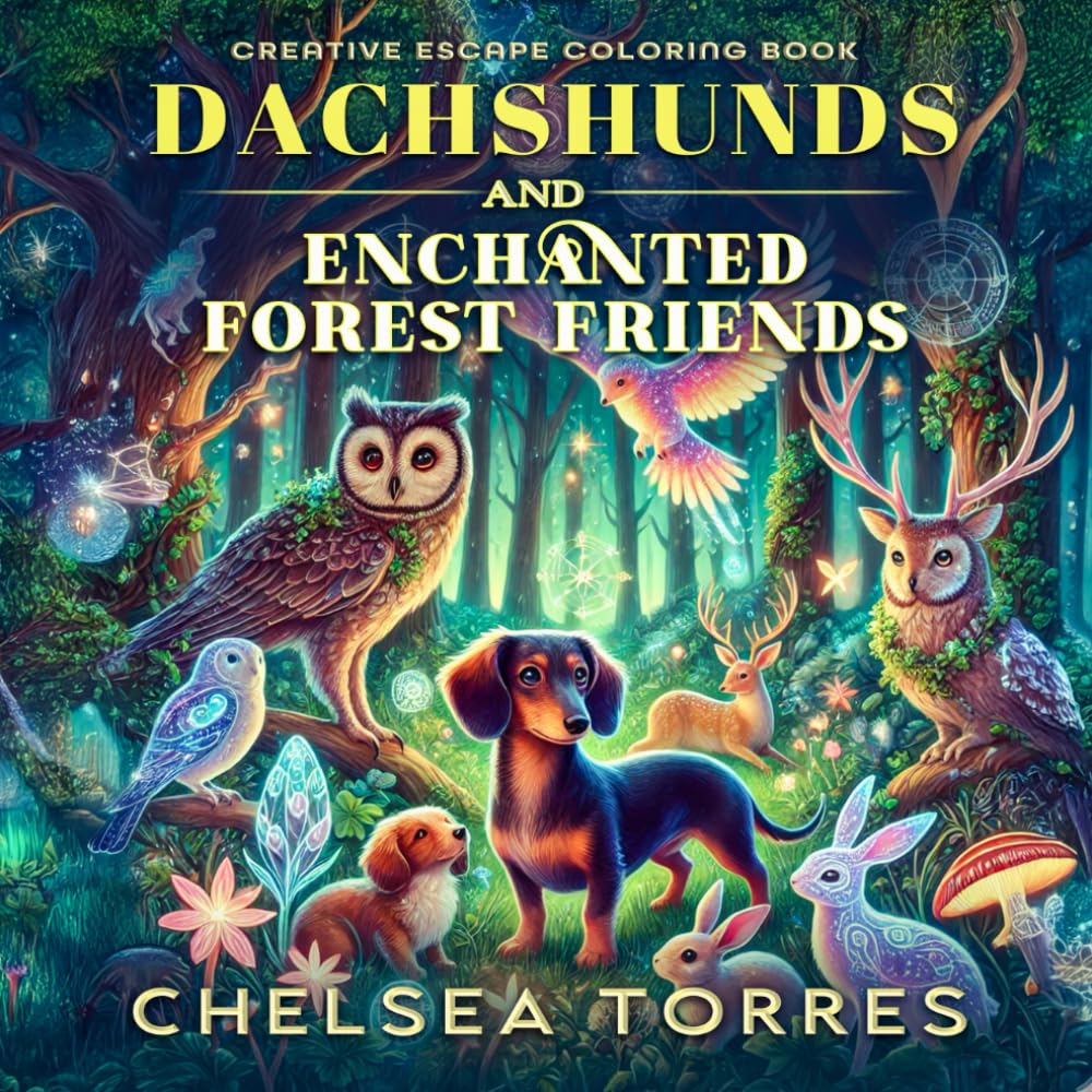 Dachshunds and Enchanted Forest Friends: Creative Escape Coloring Book (Dachshund Creative Escapes)