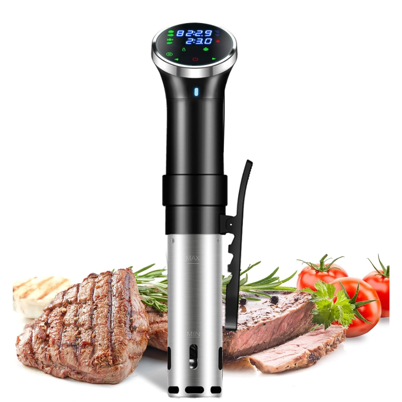 VBESTLIFE Machine Cooker, Immersion Circulators with Adjustable Jig, Temperature and Time Digital Display Control, Easy to Clean, 1100W