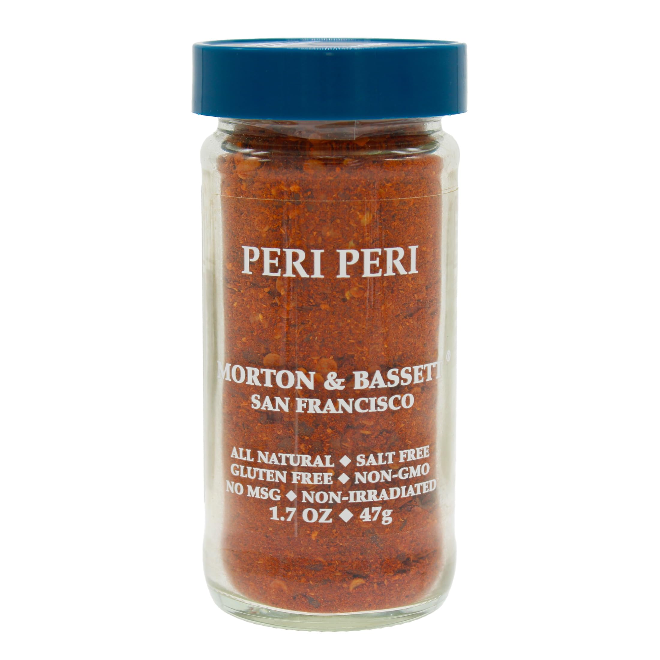 Morton & Bassett Peri Peri | Fiery African Spice Blend for Grilling & Roasting | Gluten Free, Salt Free, Non-GMO | 1.7 oz Jar