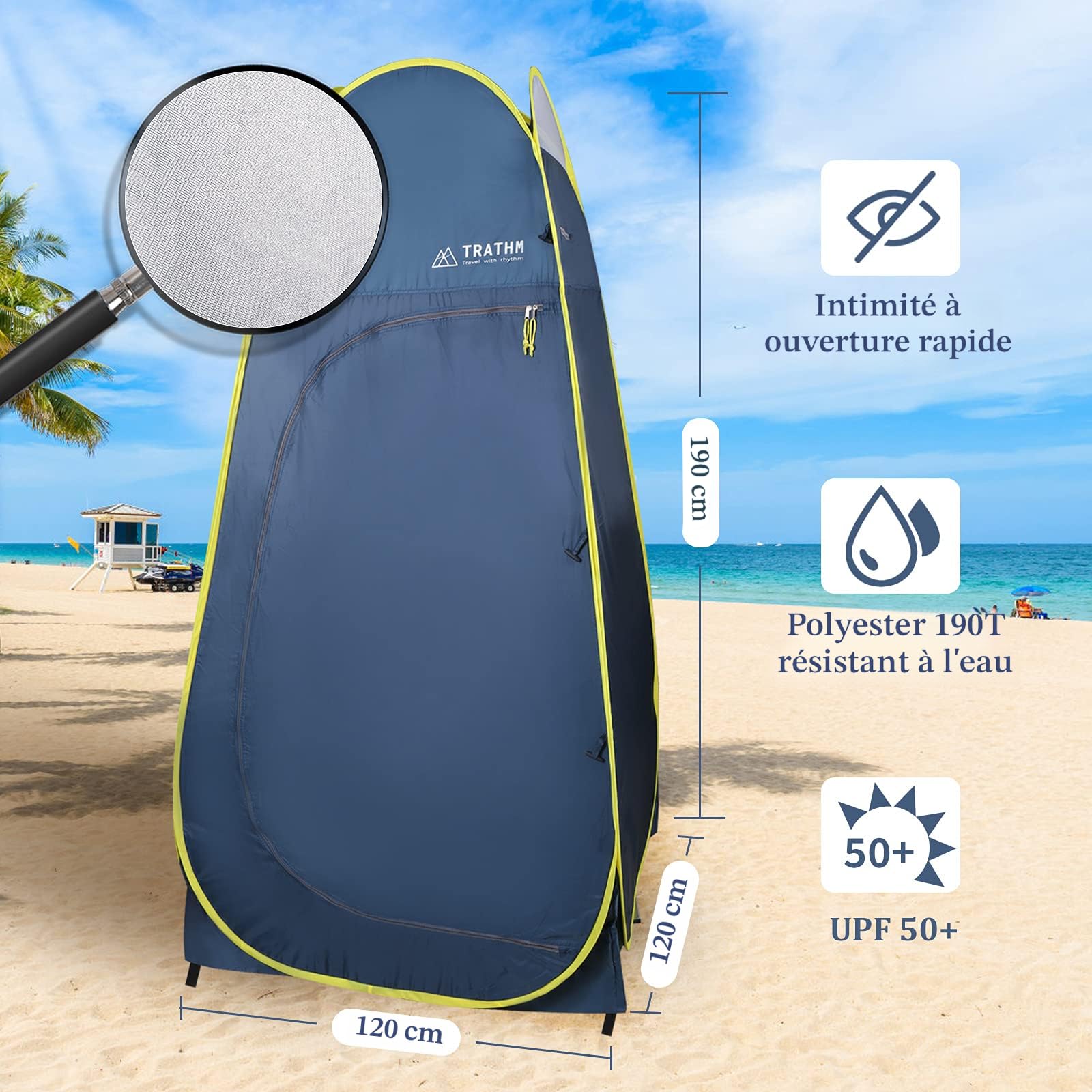Pop Up Intimité Tente Instantanée Portable Extérieur Douche Camping Wc