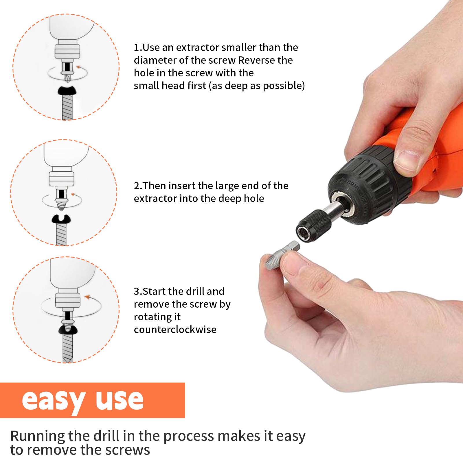 33 PCS Easy Out Bolt Extractor Set - Image 3