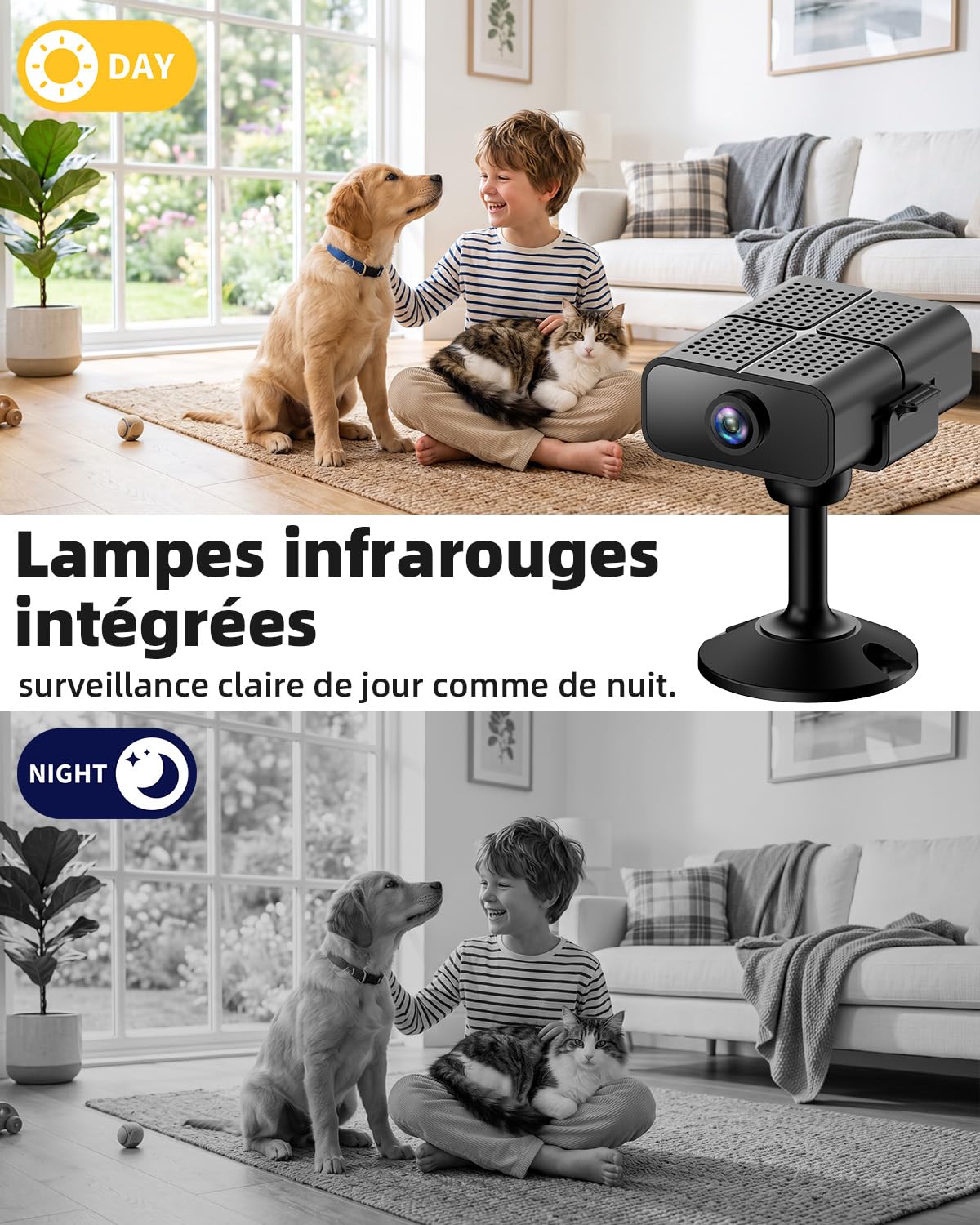Mini Telecamera Wifi Interno, Telecamera Spia Videocamera