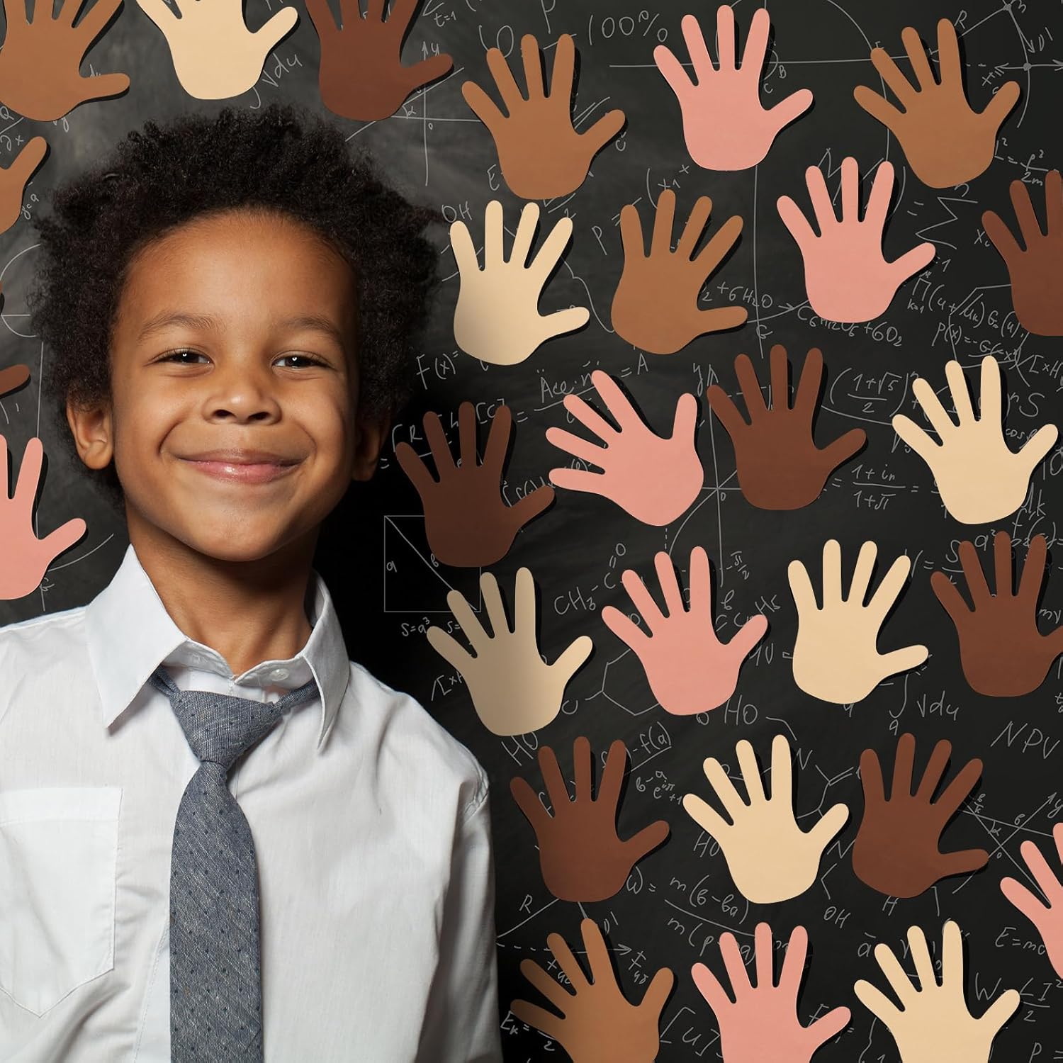 MotiMind 1000 Pcs Martin Luther King Day Decorations Hand Shaped Sticky Notes Bulk Black History Decor MLK Day Decorations for Bulletin Board Student School Classroom Inspiration Publicity Event