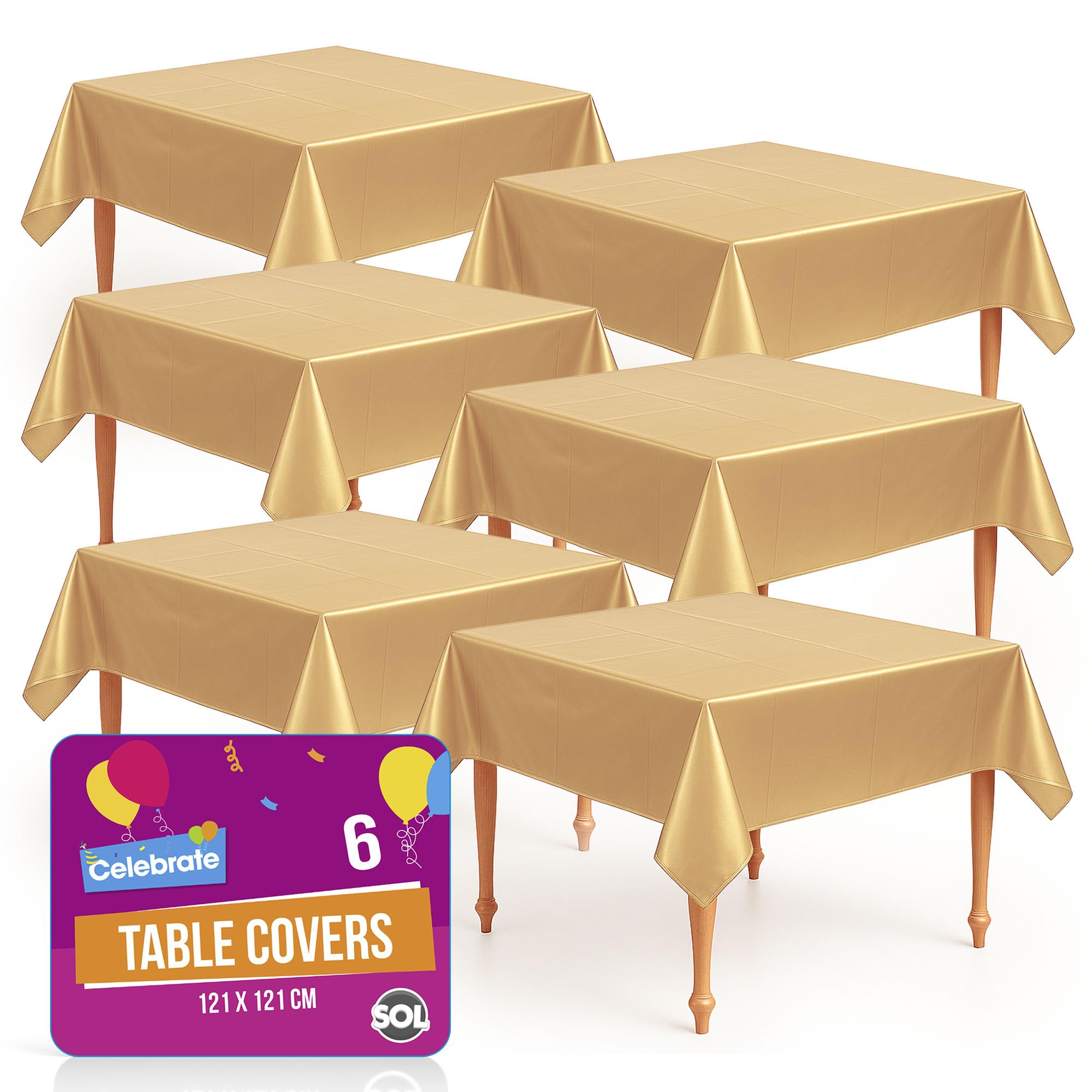 LIKAJON Marineblaue Tischdecken 6er Set - 140x250cm, Wasserdicht Für Partys