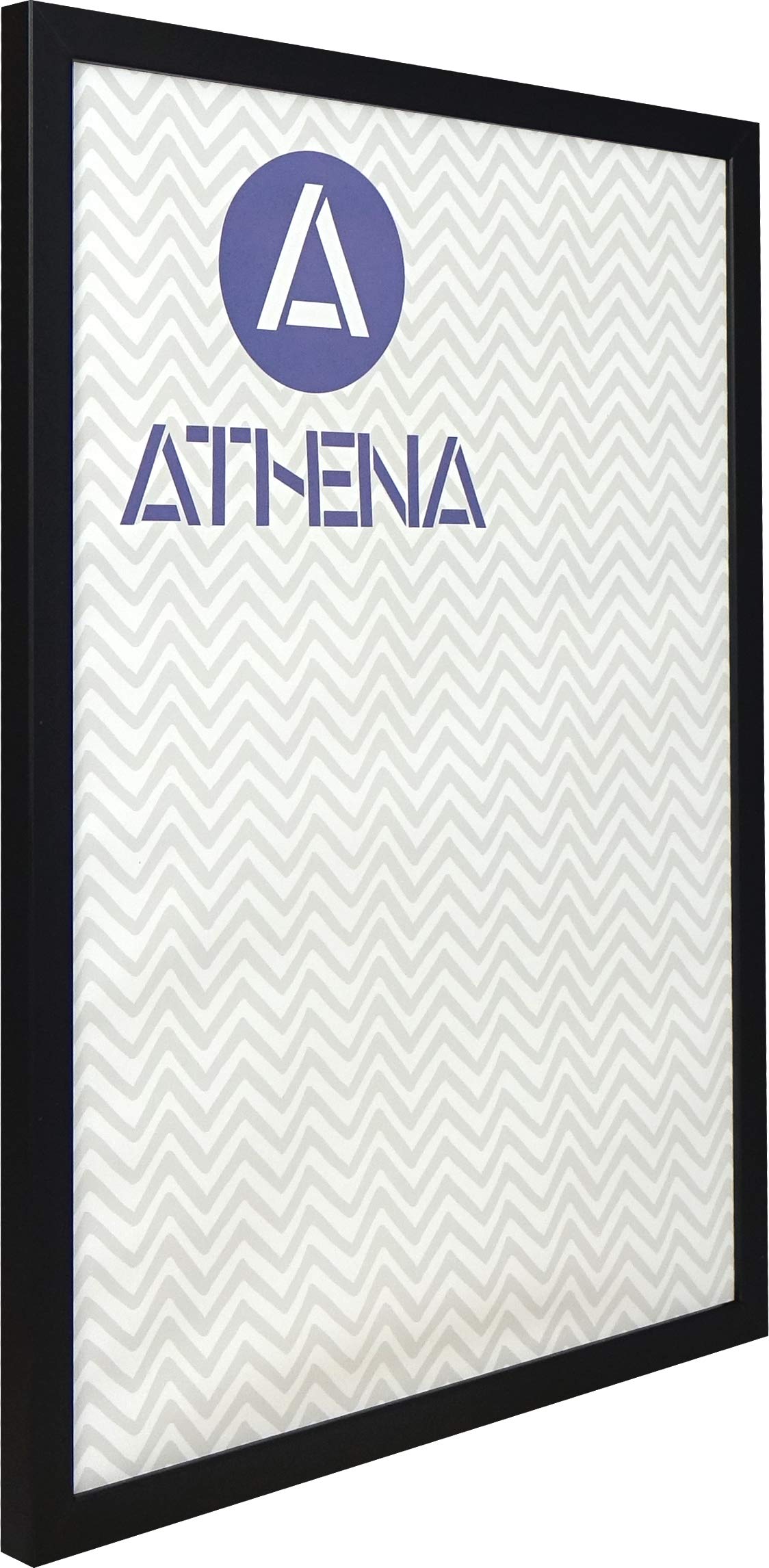 Athena Black Matt Block Premium Wood Picture Frame (40 X 50Cm) Portrait Or Landscape Photo Frame With Clear Styrene Sheet & Wall Mounted Hook For Pictures, Posters, Certificate Frame